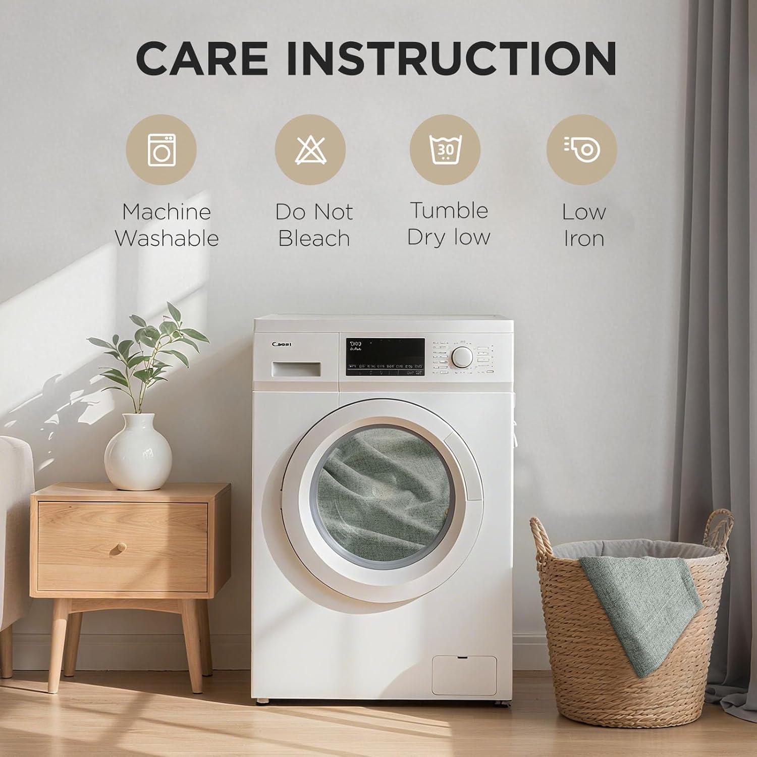 COSVIYA 100% Blackout Sage Green Linen Curtains & Drapes 84 Inch Length 2 Panels Set, Full Room Darkening Grommet Insulated Thermal Window Panels for Bedroom/Living Room,52x84 inches