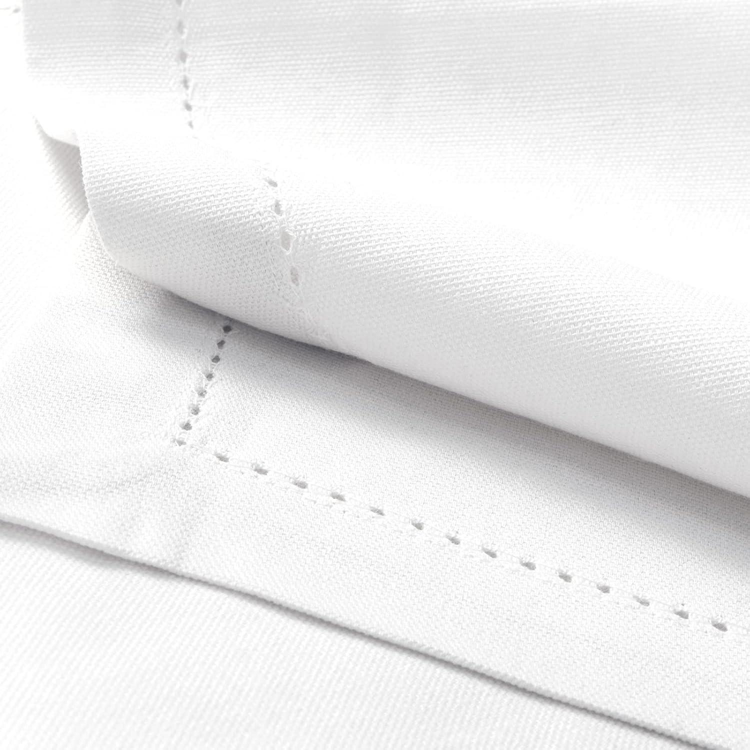 White Hemstitched Cotton Placemats Set of 4