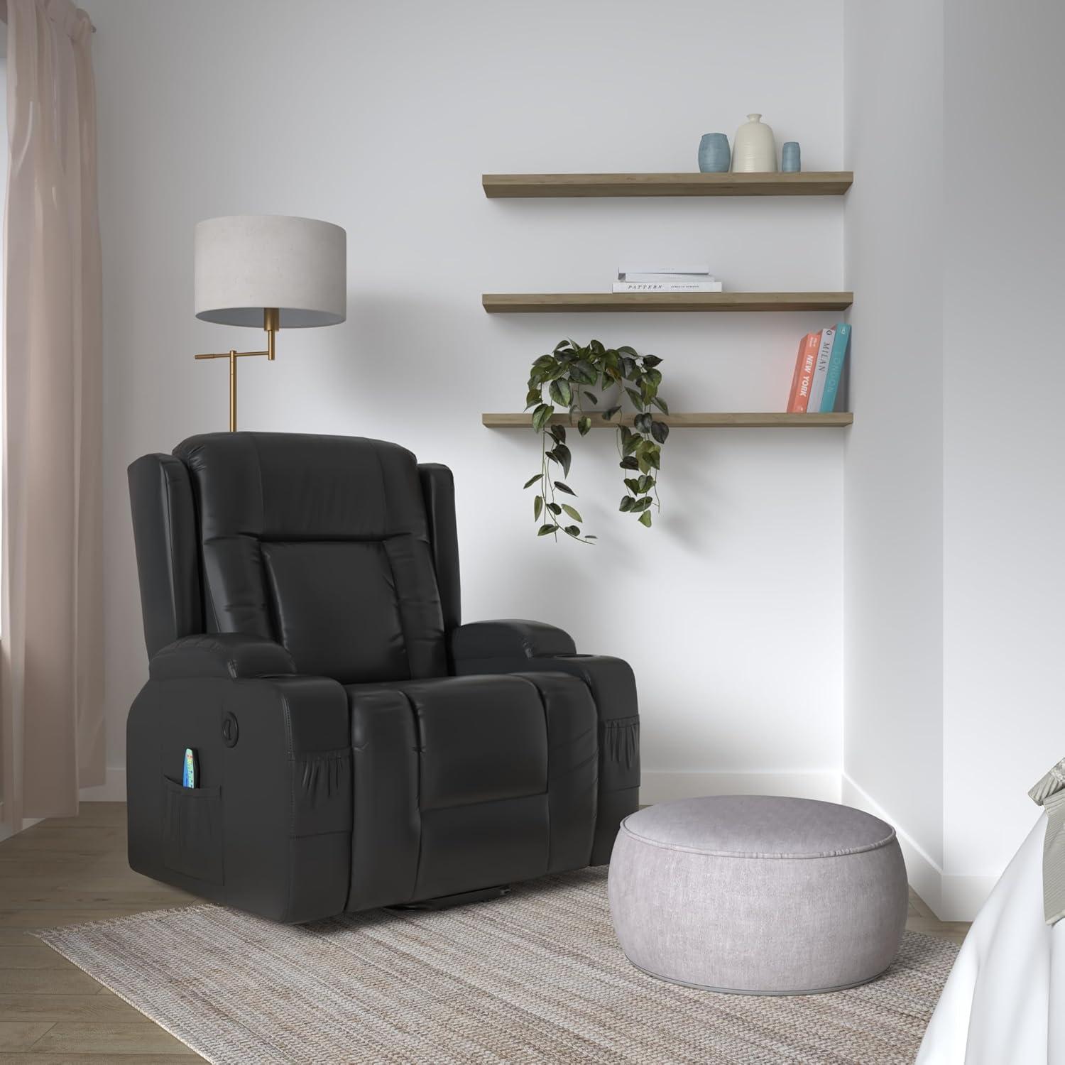 Xola Electric Power Lift Recliner Massage Chair Furniture w/ USB Port, Heat, Cupholders