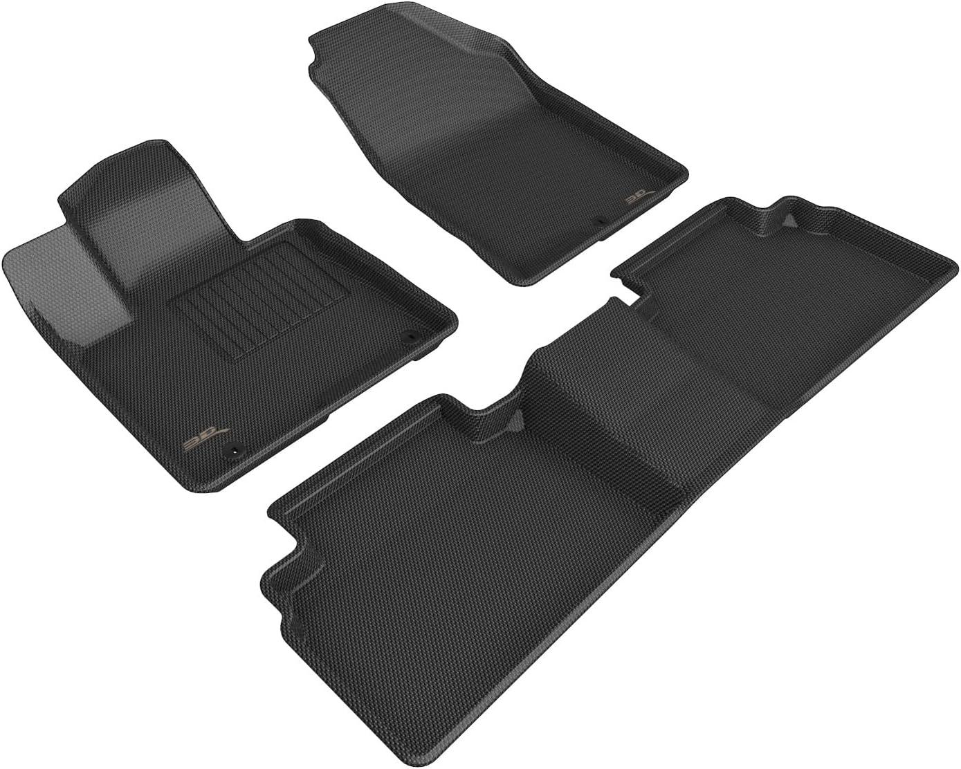 3D MAXpider KAGU Floor Mat (BLACK) compatible with HYUNDAI TUCSON 2022-2024 - Full Set