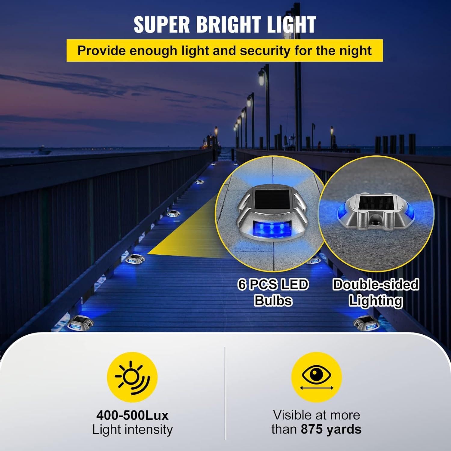 Solar Blue Aluminum LED Pathway Lights Multipack