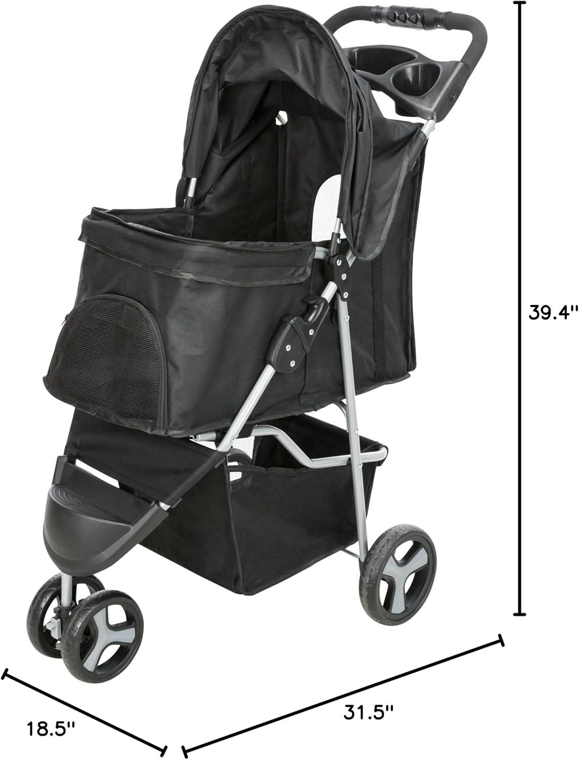 TRIXIE TRIXIE Dog Stroller for Small Dogs and Cats, Lightweight and Compact Pet Stroller