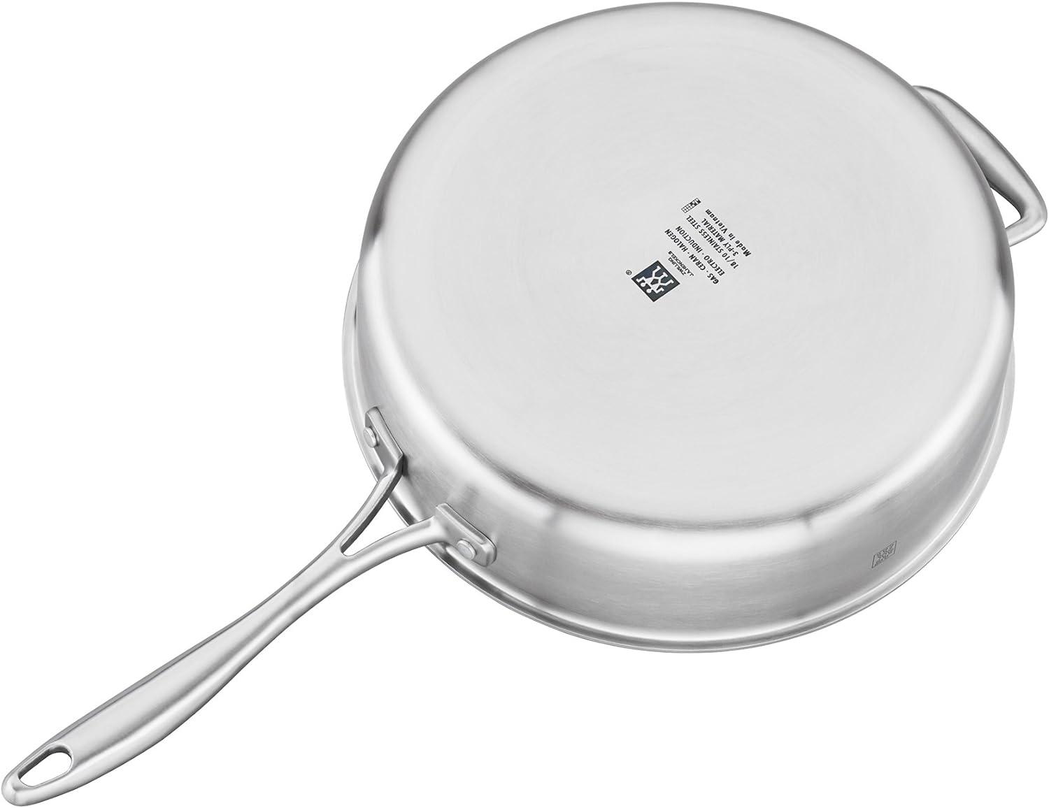 5 Qt Stainless Steel Nonstick Saute Pan with Glass Lid