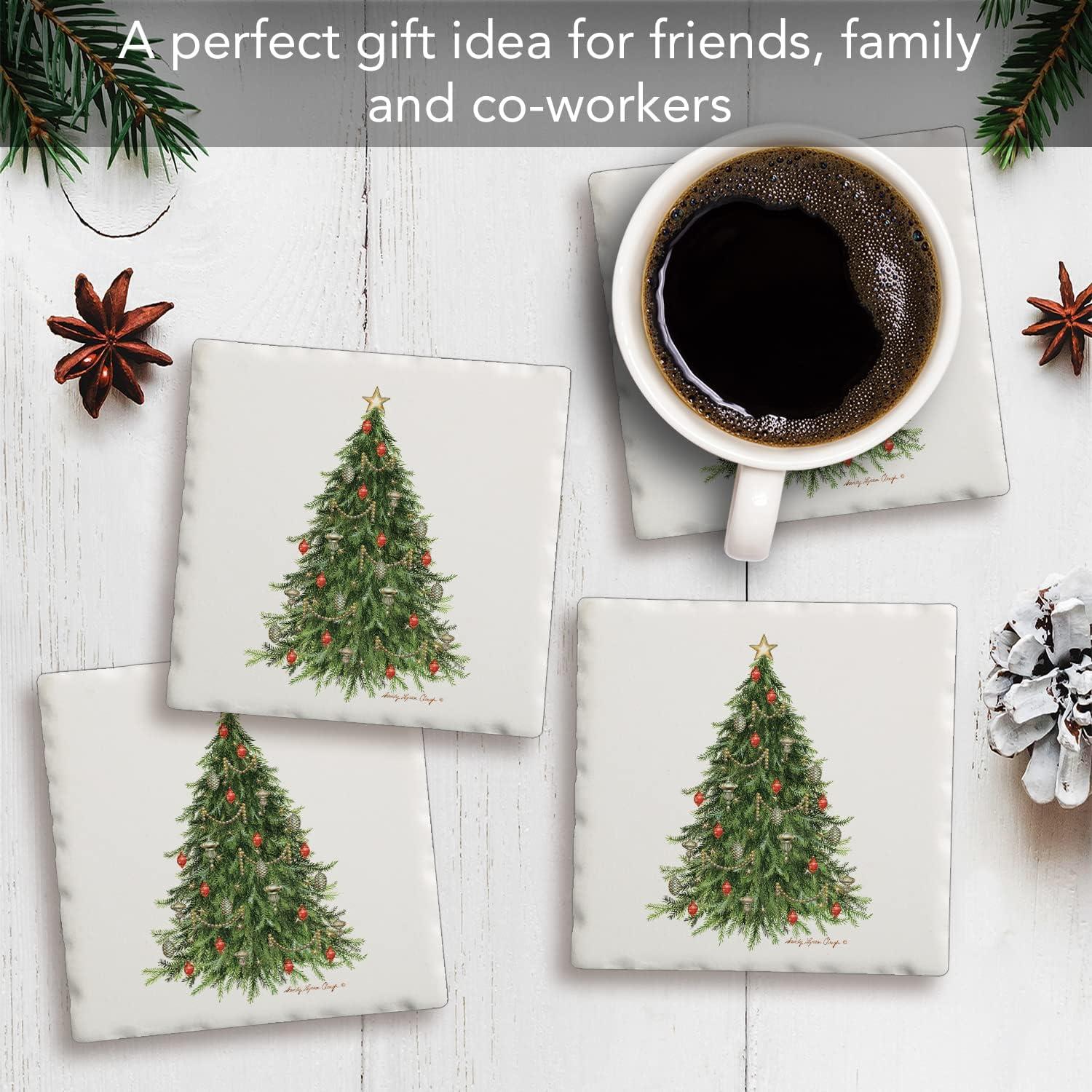 O Christmas Tree 4-Pack Tumbled Tile Coasters (Set of 4)