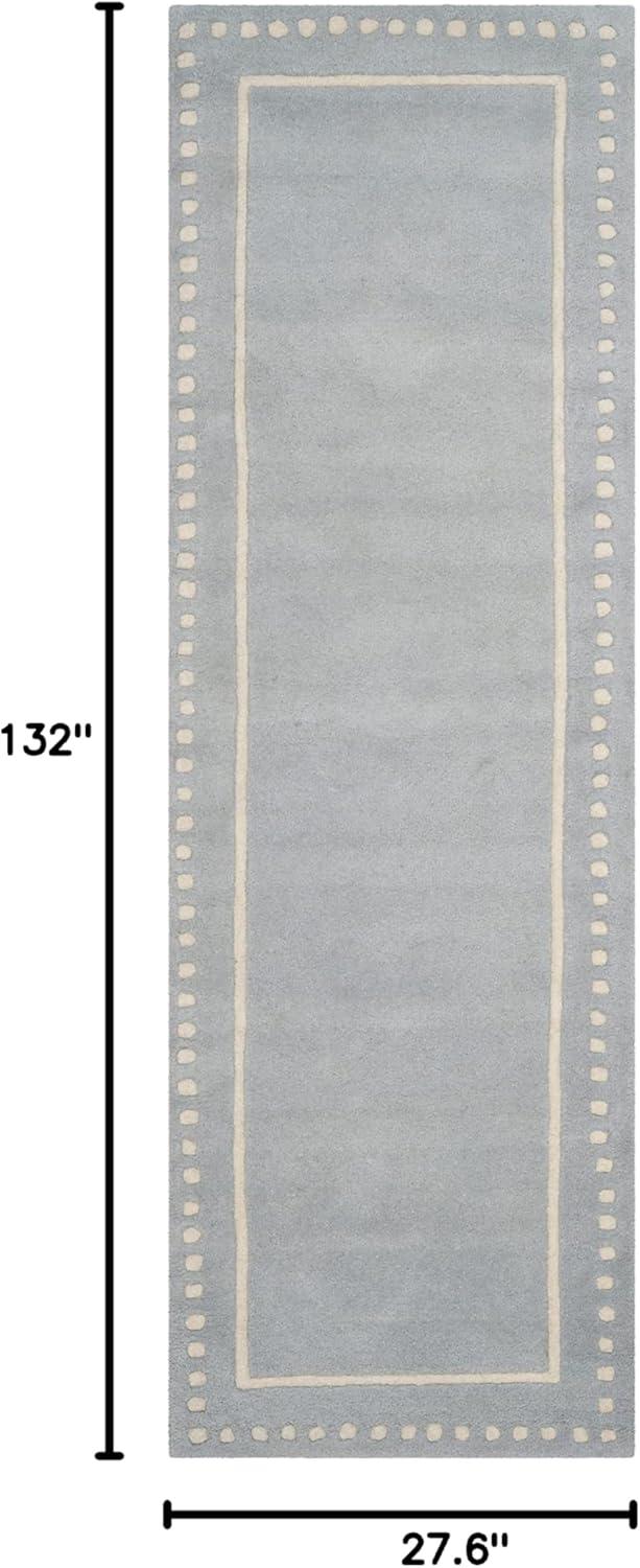 Bella BEL151 Hand Tufted Runner Rug - Light Blue/Ivory - 2'3"x11' - Safavieh.