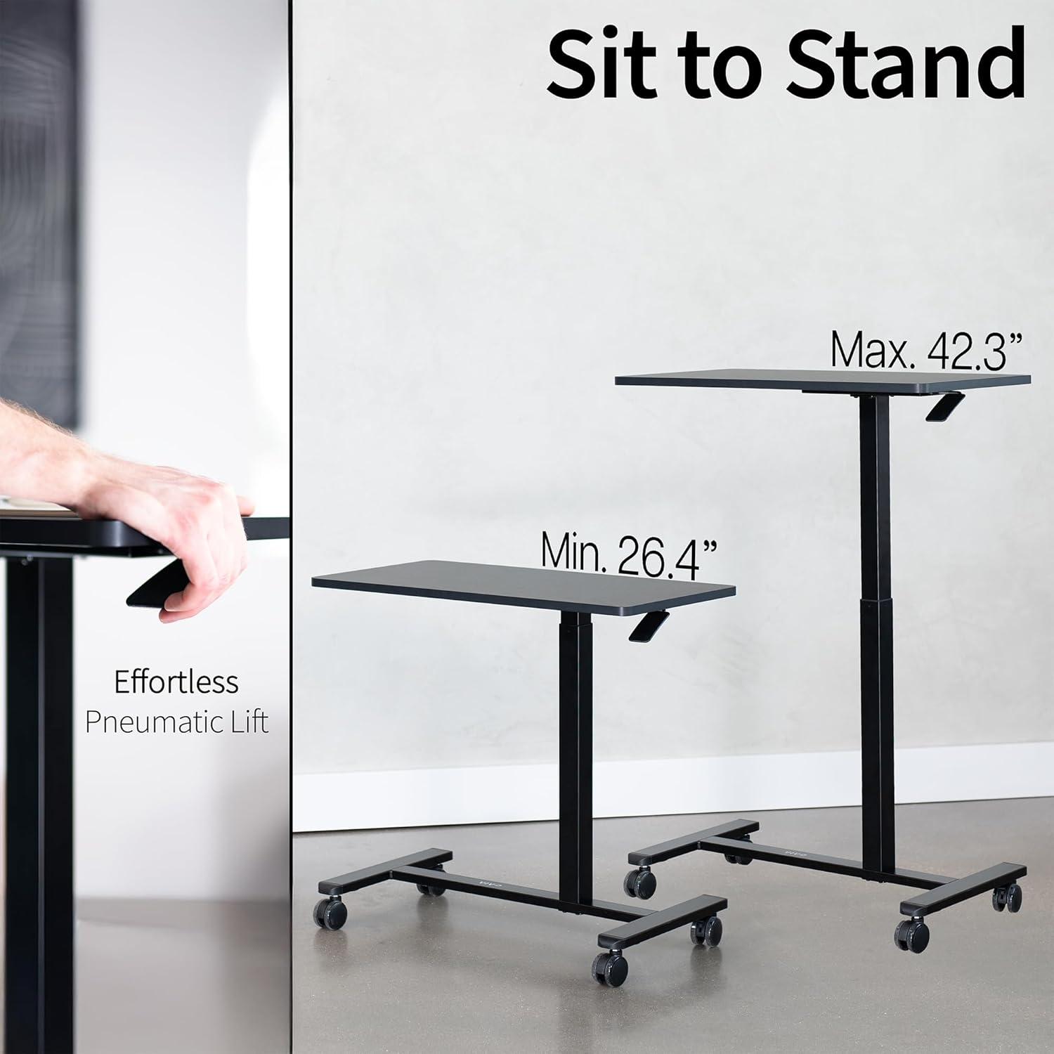 Vivo 26.4'' H x 31.5'' W Laptop Cart