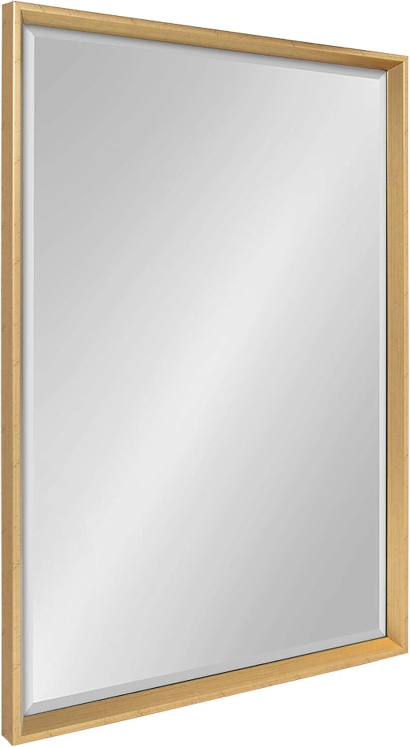 26" x 38" Calter Framed Wall Mirror Gold - Kate and Laurel: Modern Rectangle, No Assembly Required
