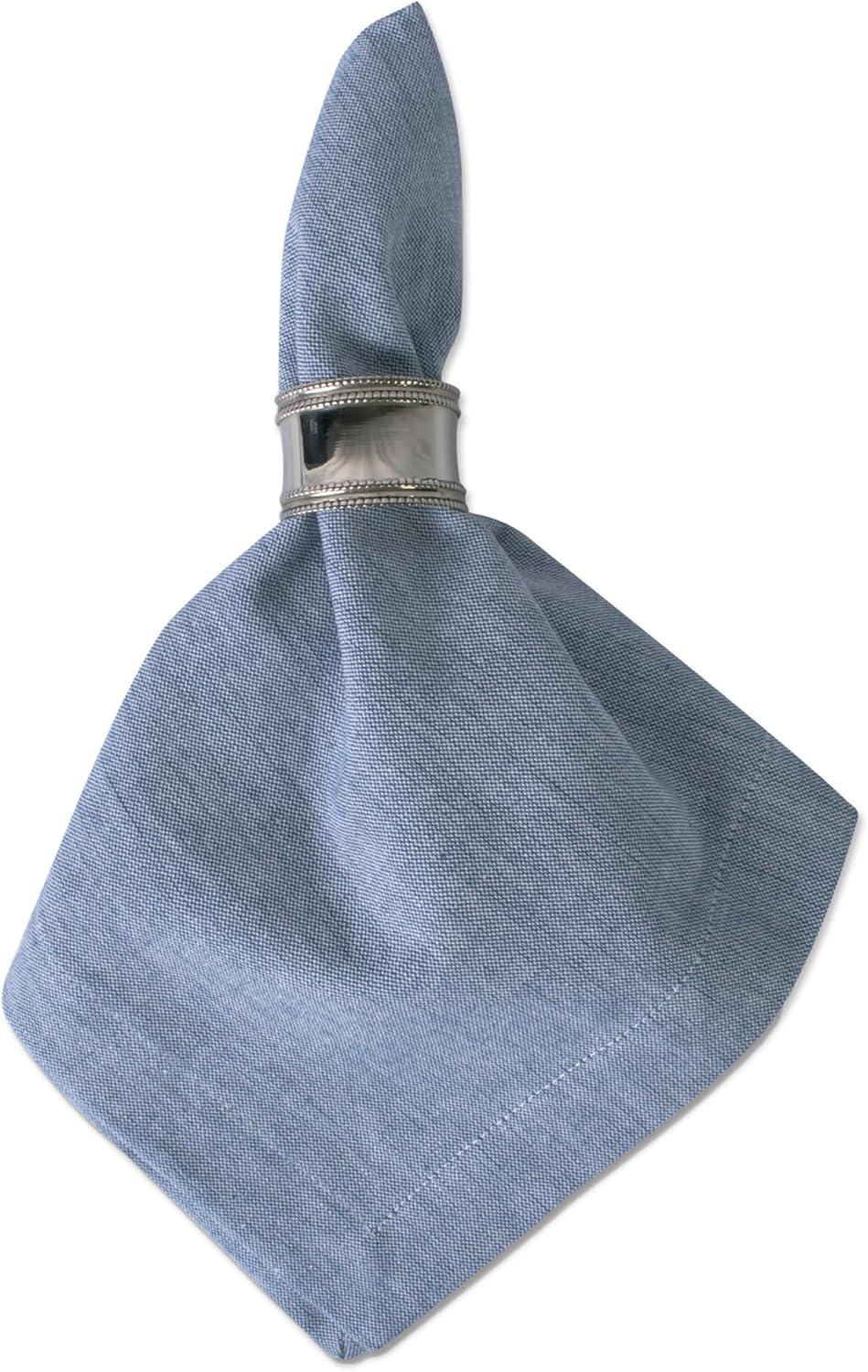 Design Imports  Chambray Napkin Set 6 Piece, Blue, 20X20"