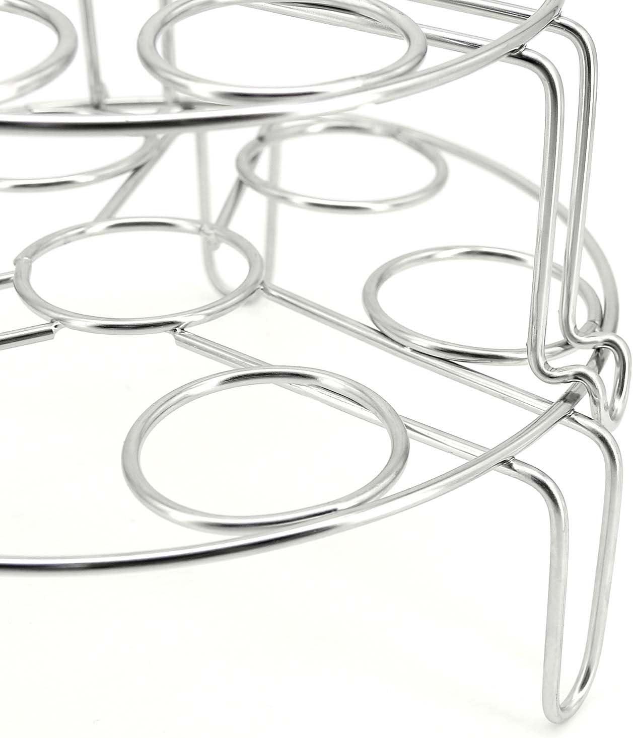 Egg Steamer Rack Trivet for Instant Pot Accessories 5 Qt, 6 Qt, 8 Qt Pressure Cooker 2 Pack Stackable 304 Stainless Steel Multipurpose Cooling Rack,Cooking