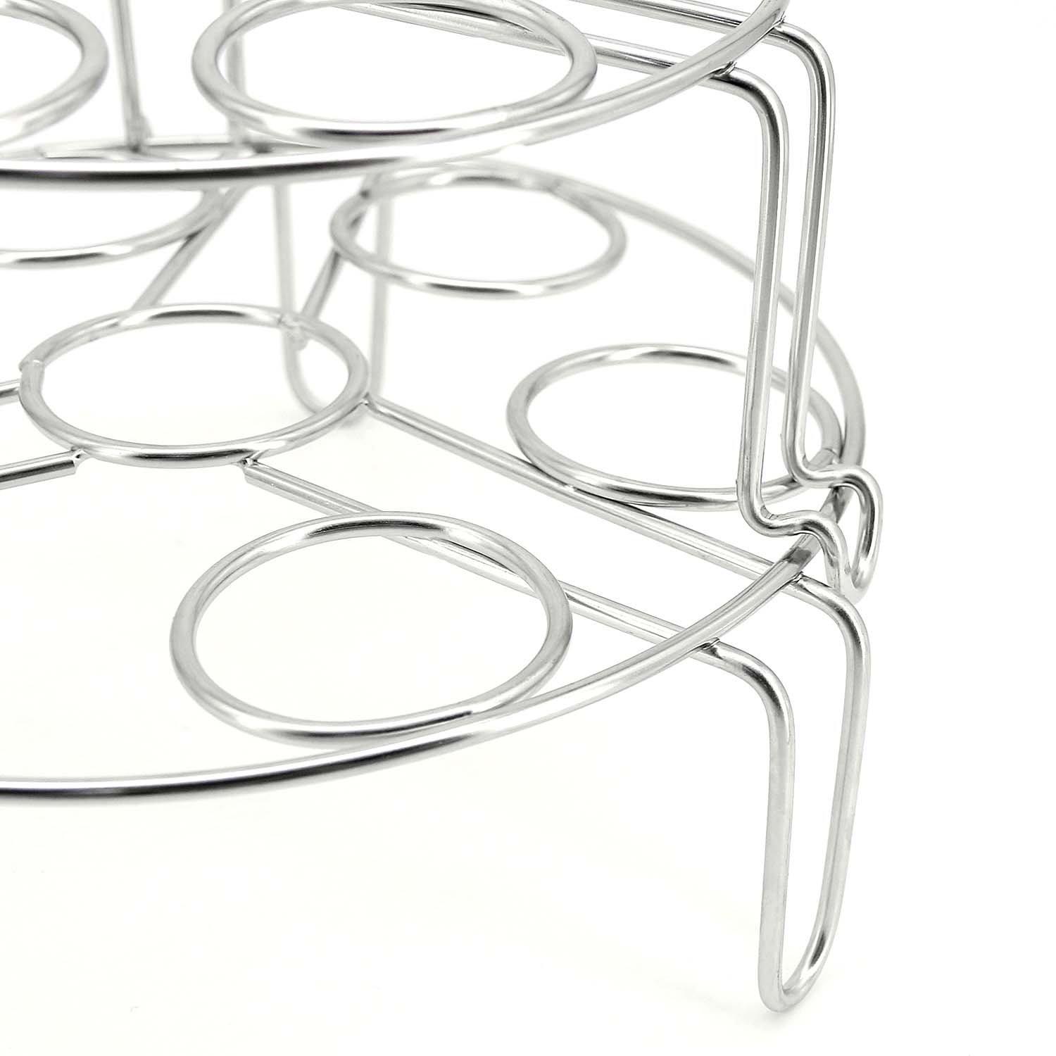 Egg Steamer Rack Trivet for Instant Pot Accessories 5 Qt, 6 Qt, 8 Qt Pressure Cooker 2 Pack Stackable 304 Stainless Steel Multipurpose Cooling Rack,Cooking