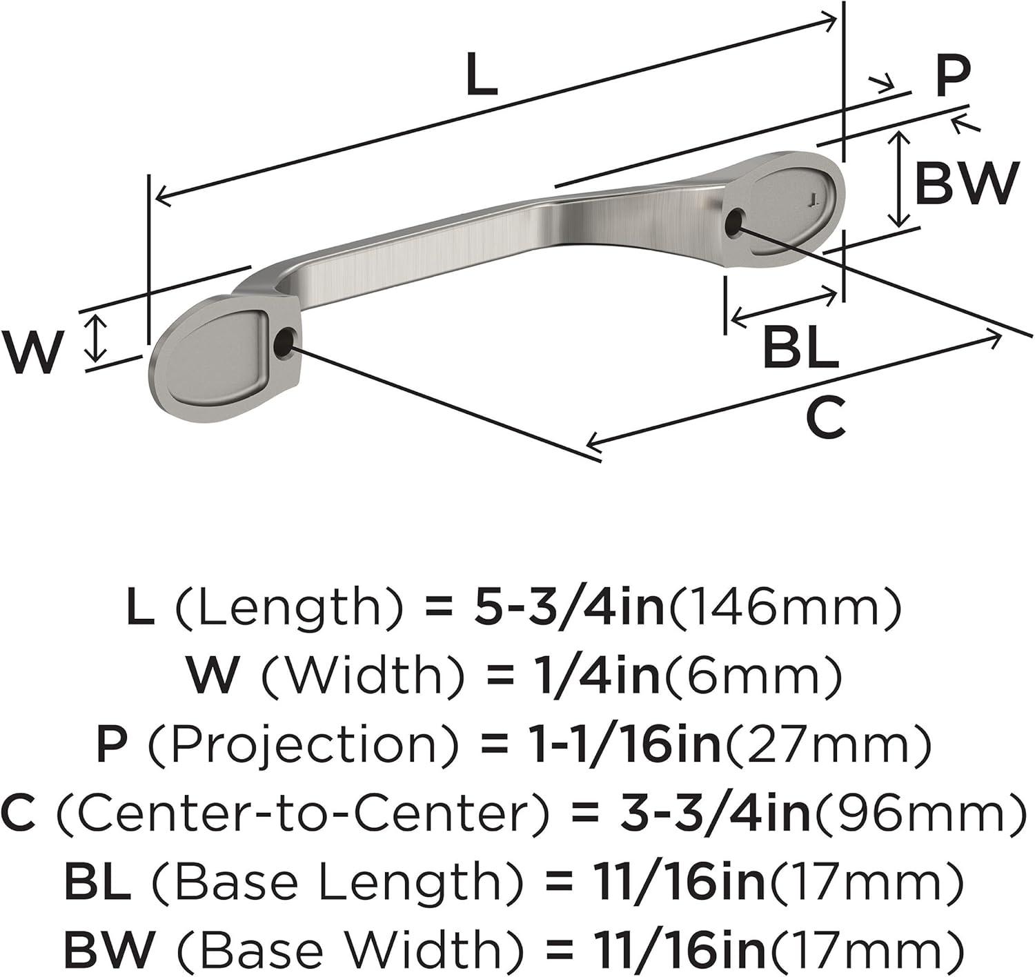 Ravino Satin Nickel 5.75-Inch Arch Cabinet Pull