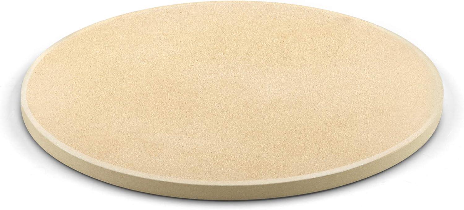 14-Inch Cream Cordierite Round Pizza Baking Stone