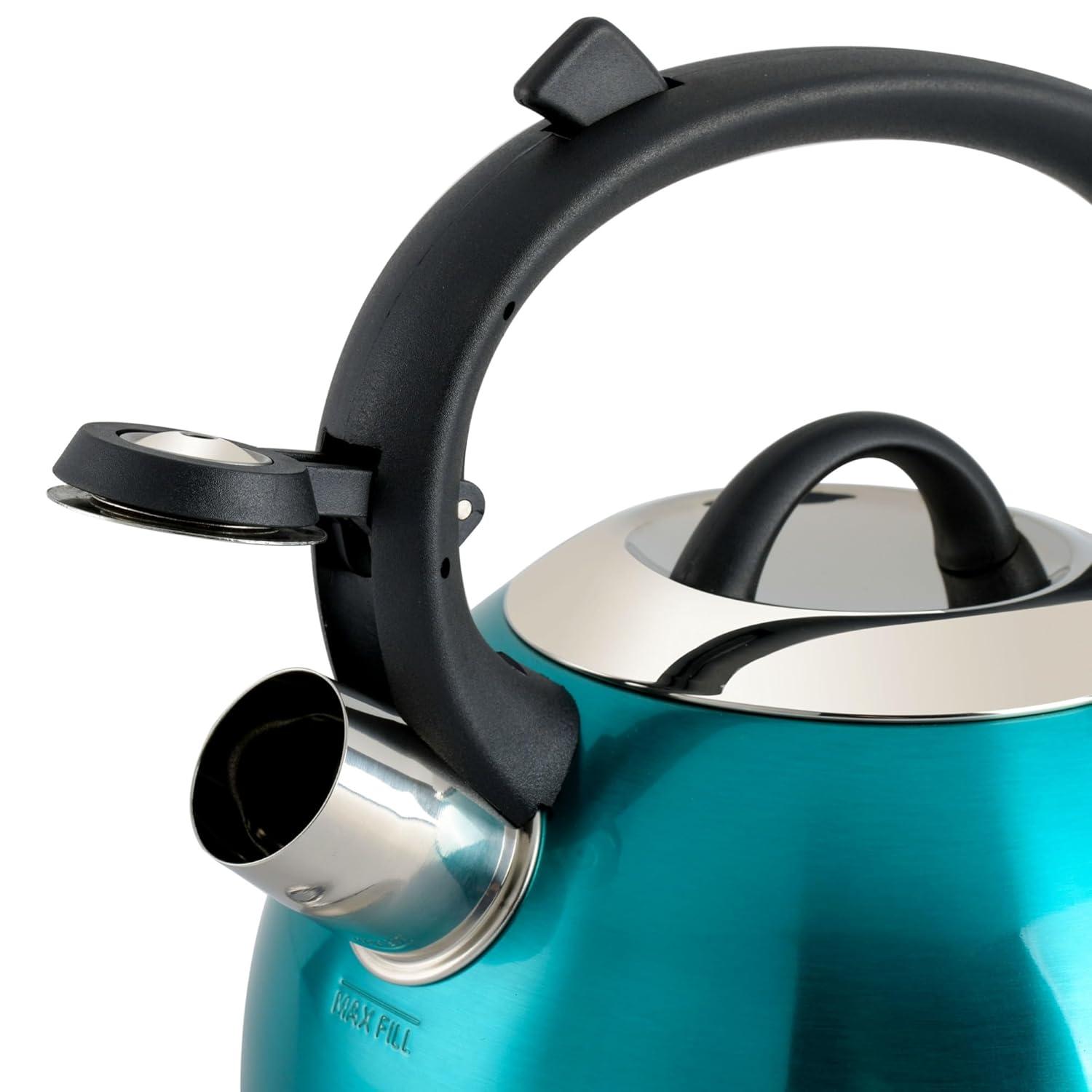 Mr. Coffee Mr. Coffee Flintshire 1.75 Quart Whistling Stovetop Tea Kettle In Blue