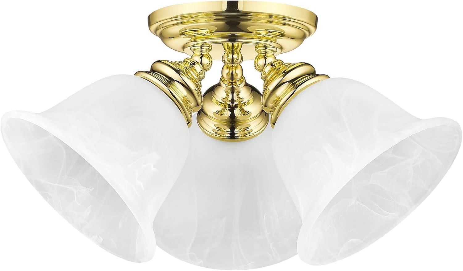 Livex Lighting Essex Ceiling Mount in Polished Brass