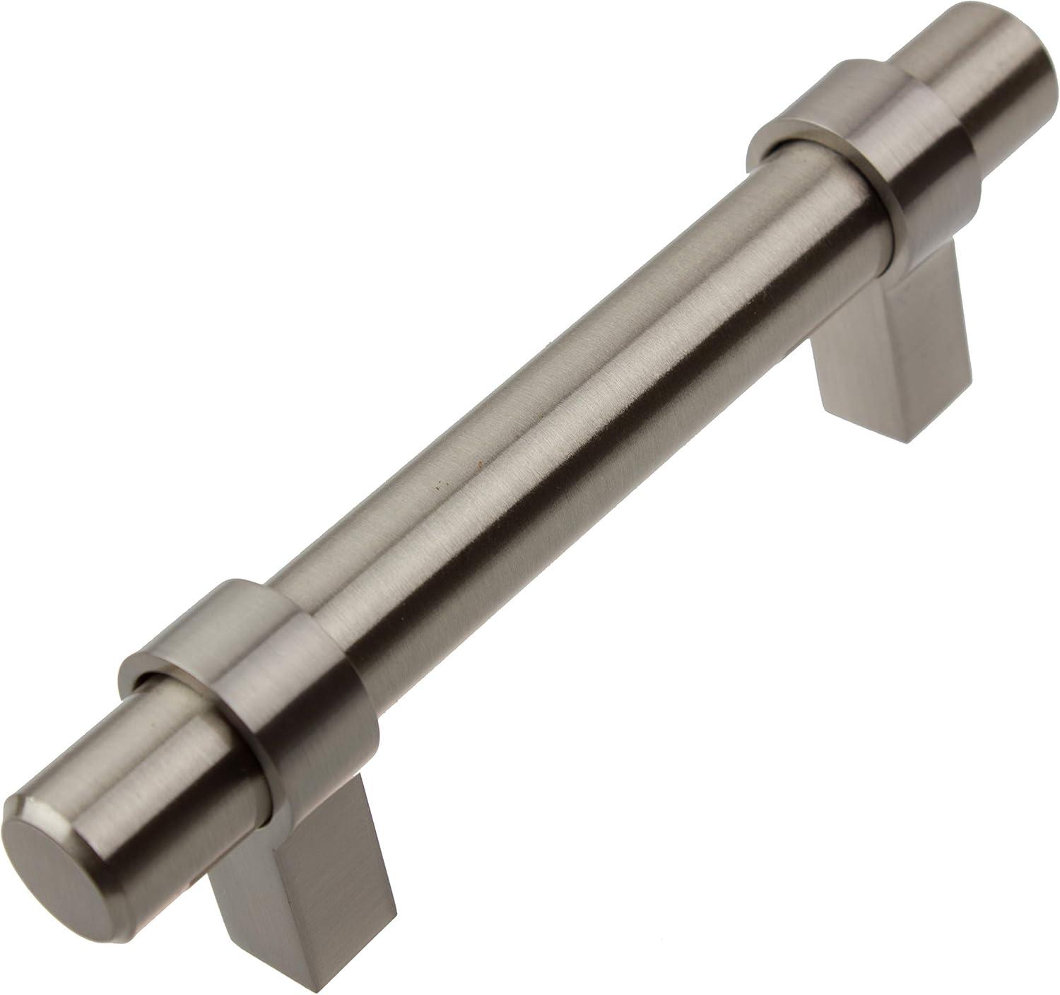 3-Inch Brushed Steel Modern Bar Pull