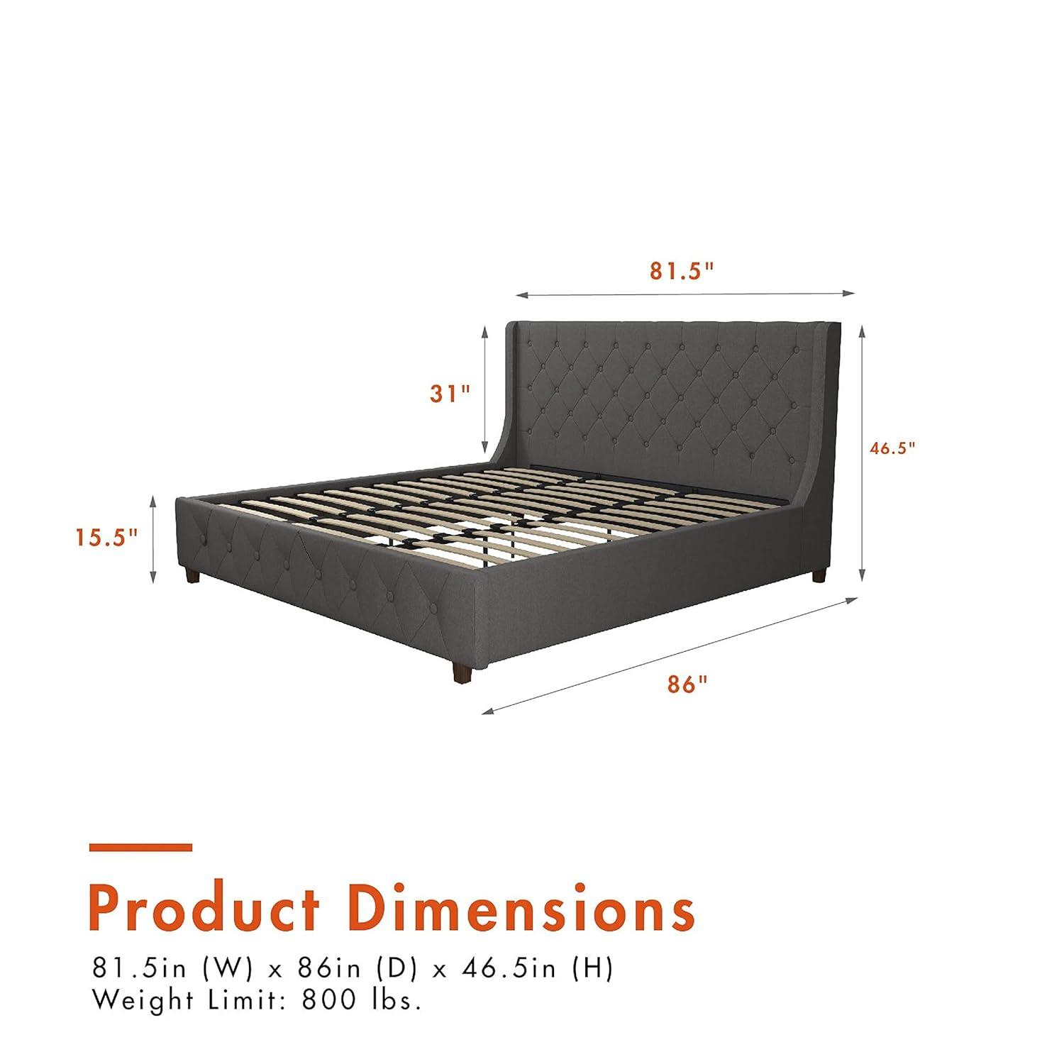 CosmoLiving by Cosmopolitan Mercer Tufted Upholstered Platform Bed
