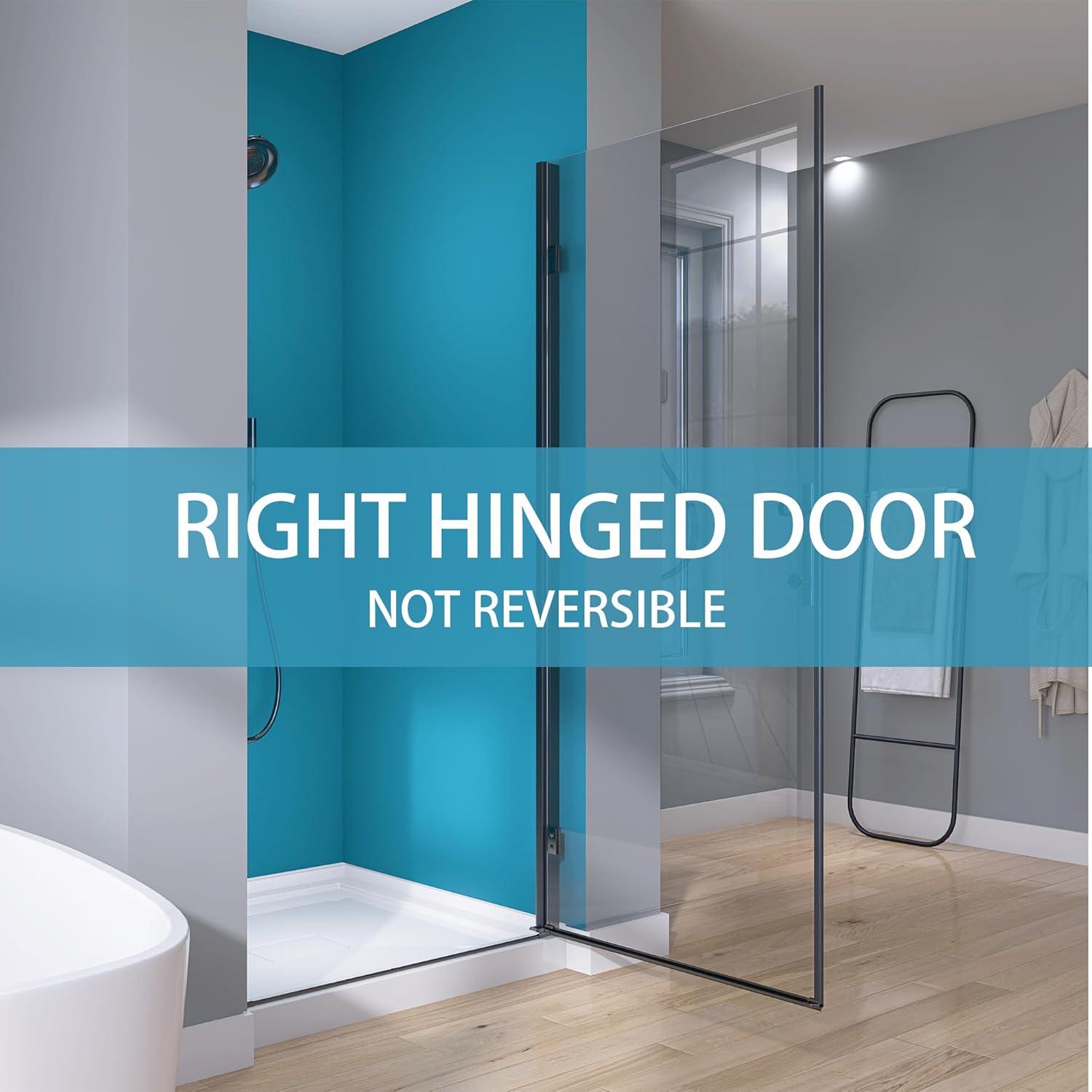 51" W X 59"h Three Plates Folding Tub Door Bathtub Screen With Clear Glass
