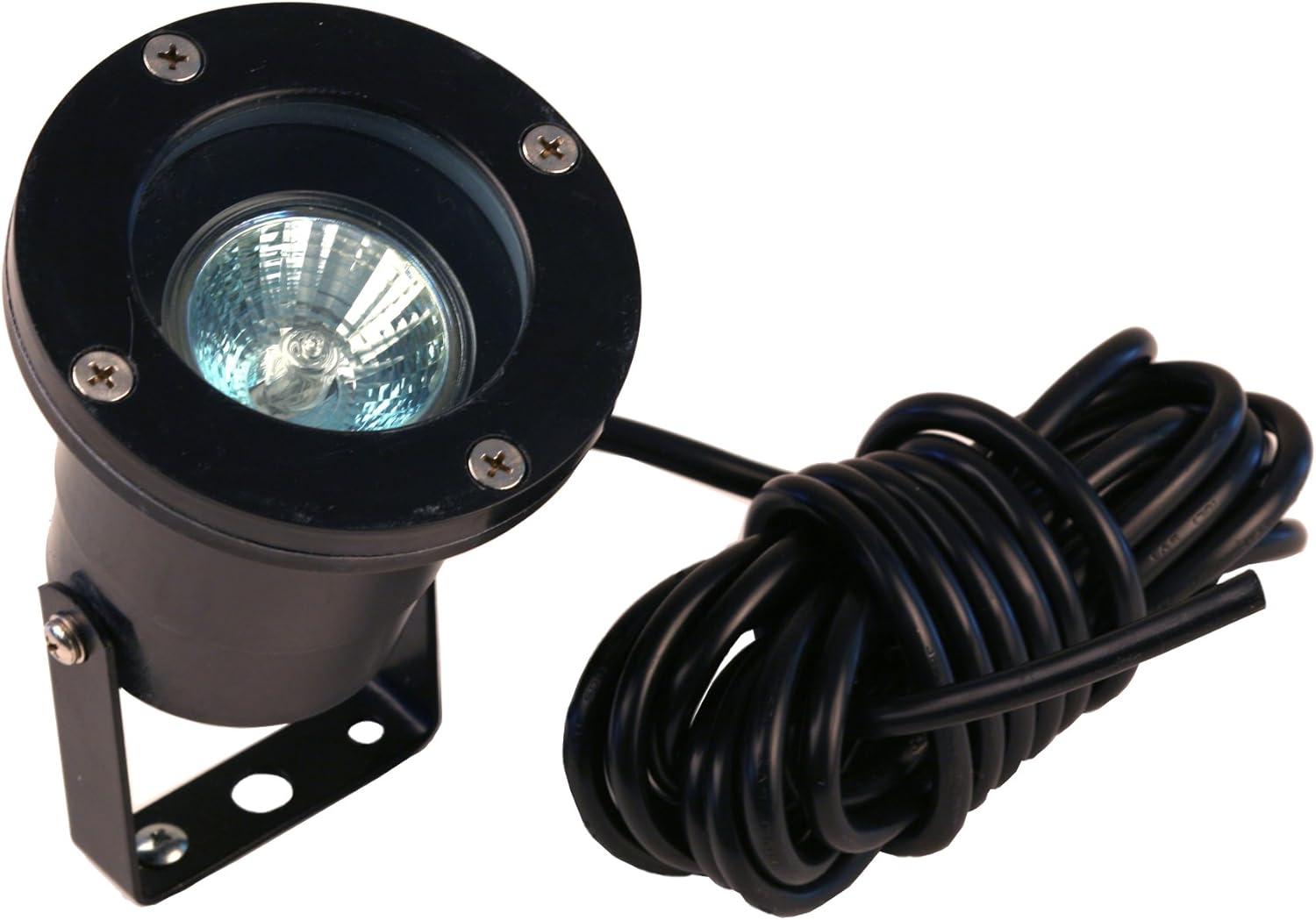 Black Plastic Halogen Underwater Pond Spotlight