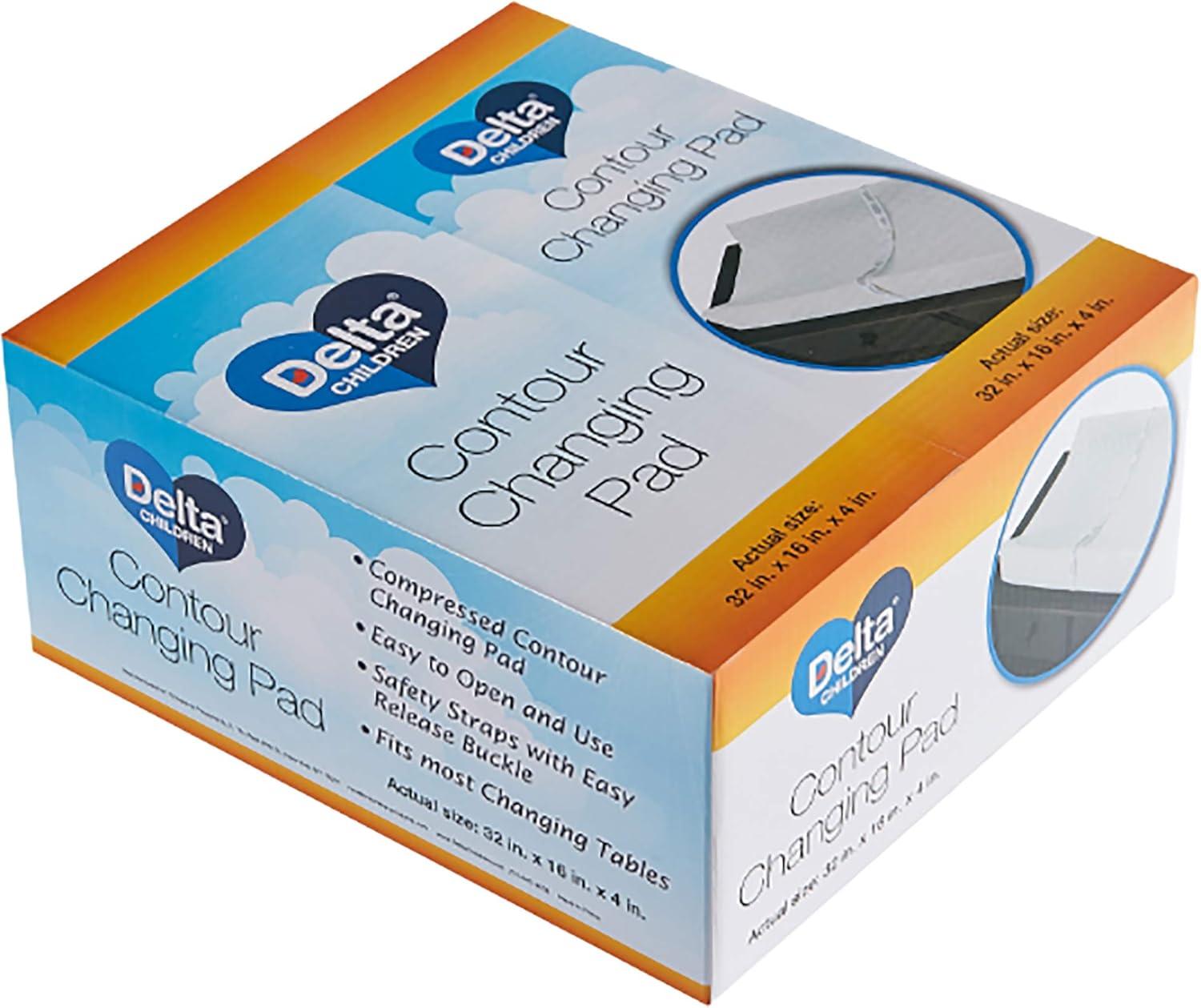 White Waterproof Contoured Baby Changing Pad