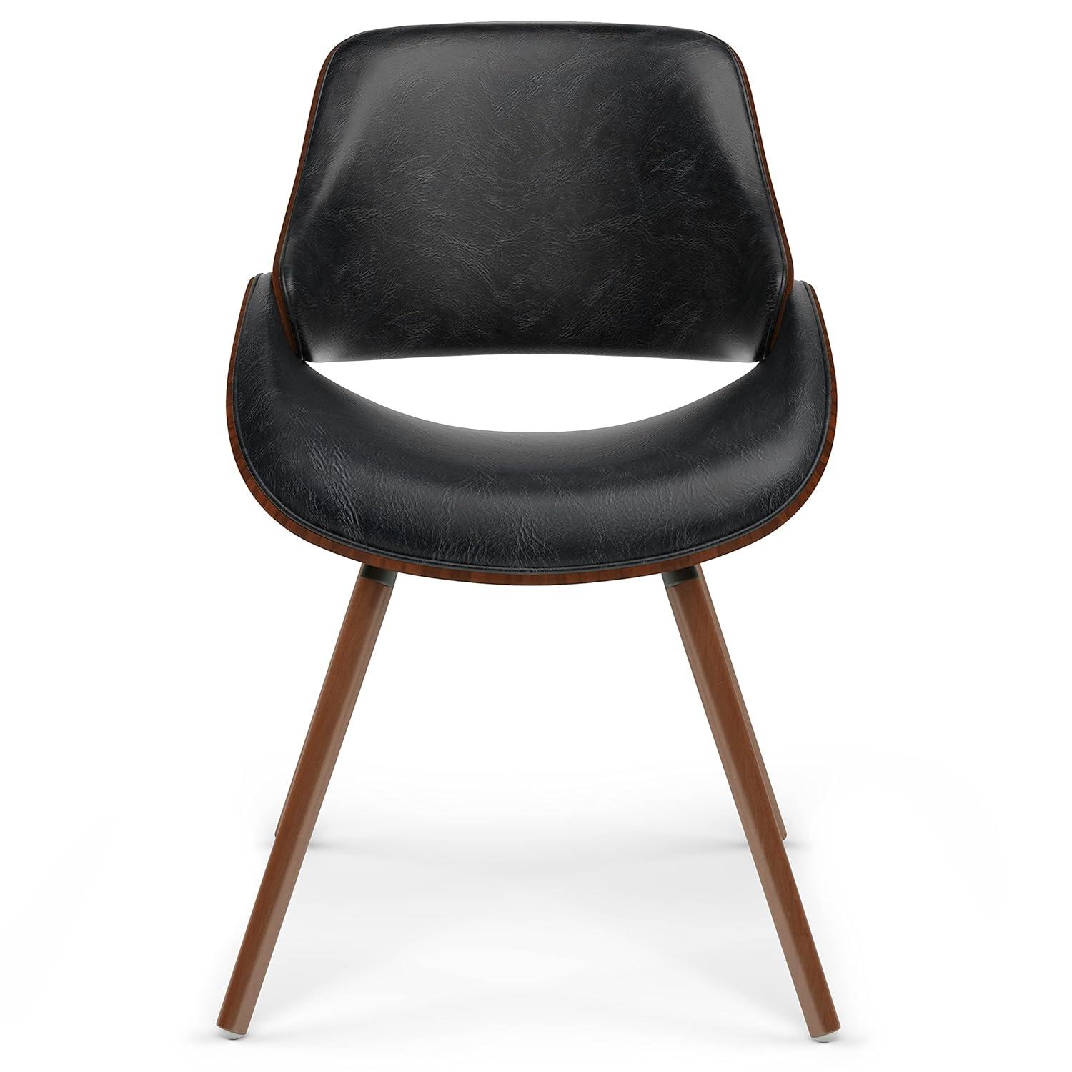 Simpli Home Malden Upholstered Dining Chair with Ergonomic Solid Wood Frame and Mid-Century Modern Style