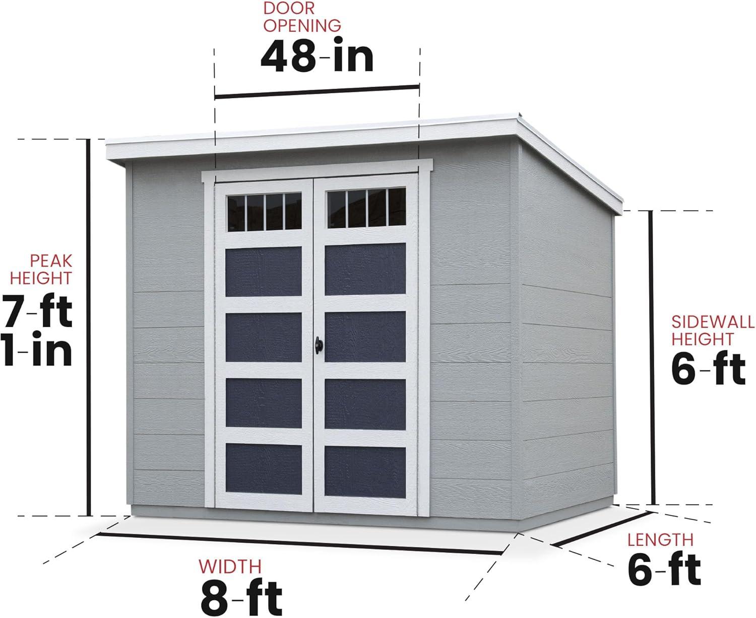 Handy Home Highland 8 ft. W x 6 ft. D Storage Shed