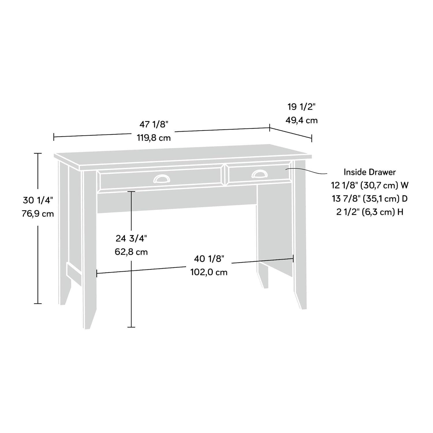 Inbox Zero Soft White Finish Computer Desk | Wayfair