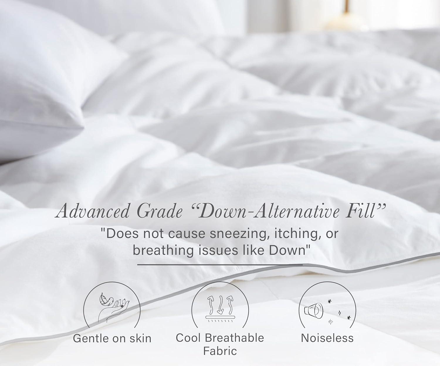 White Organic Full All-Season Down Alternative Duvet