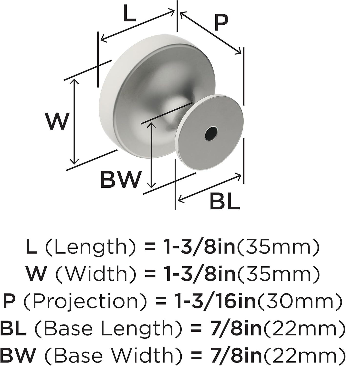 Amerock Exceed Cabinet or Furniture Knob, 1-1/2 inch (38mm) Diameter