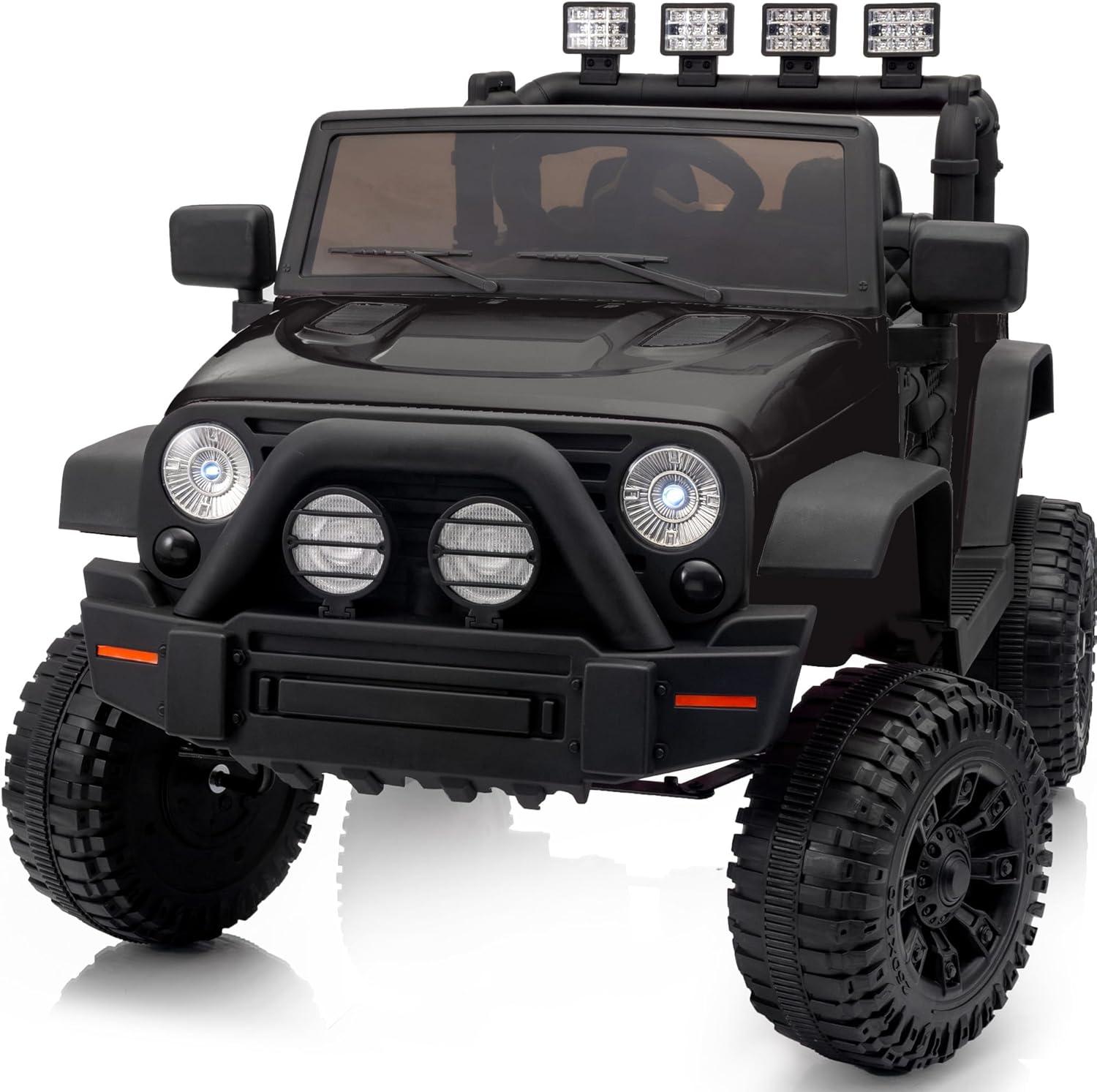Outfunny Electric Police Car for Kids, 12 Volt Kids Ride on Toy Car with Remote Control, Bluetooth, Megaphone