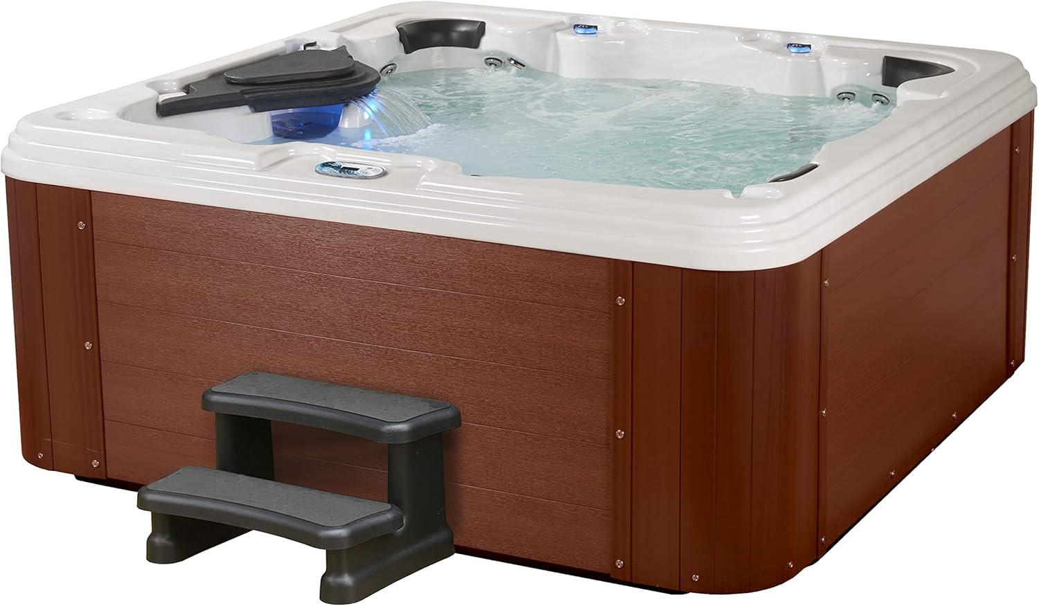 Aqualife Select Series 6-Person 100-Jet Acrylic Lounger Hot Tub With Ozonator And Steps