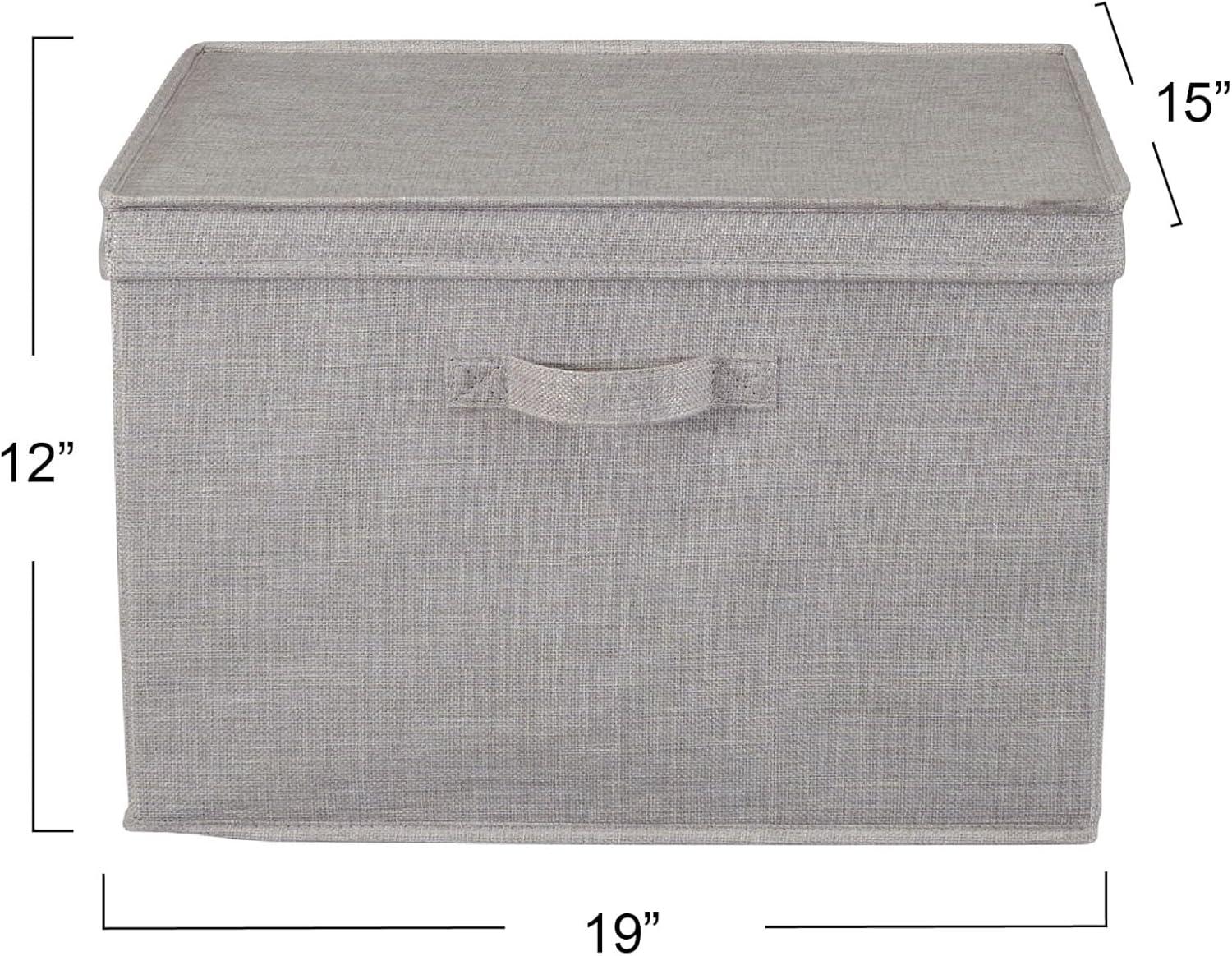 Household Essentials Household Essentials Wide Storage Box Fabric Bin (Set of 2)