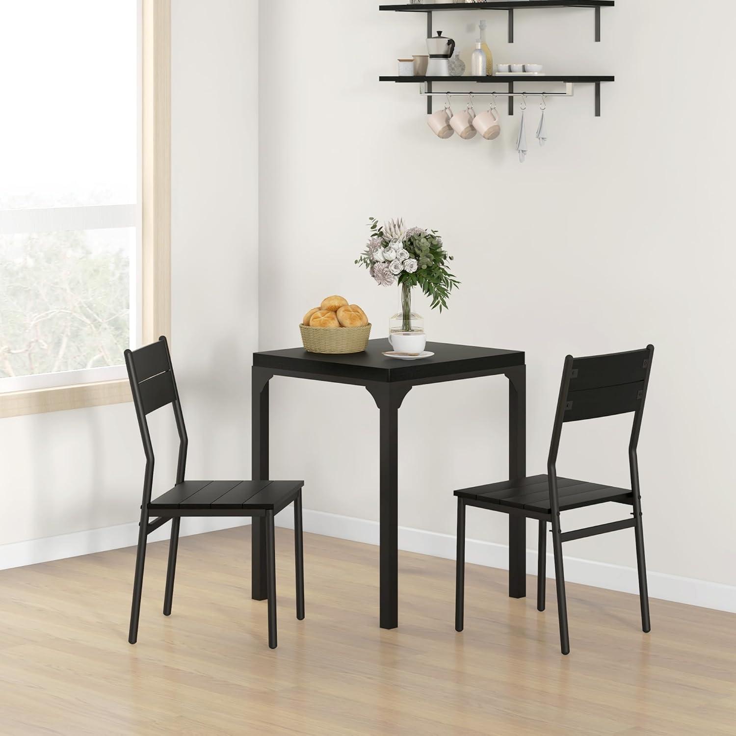 Lachrista Modern Kitchen Table and Chairs, Dining Room Set for Breakfast Nook, Small Space, Apartment
