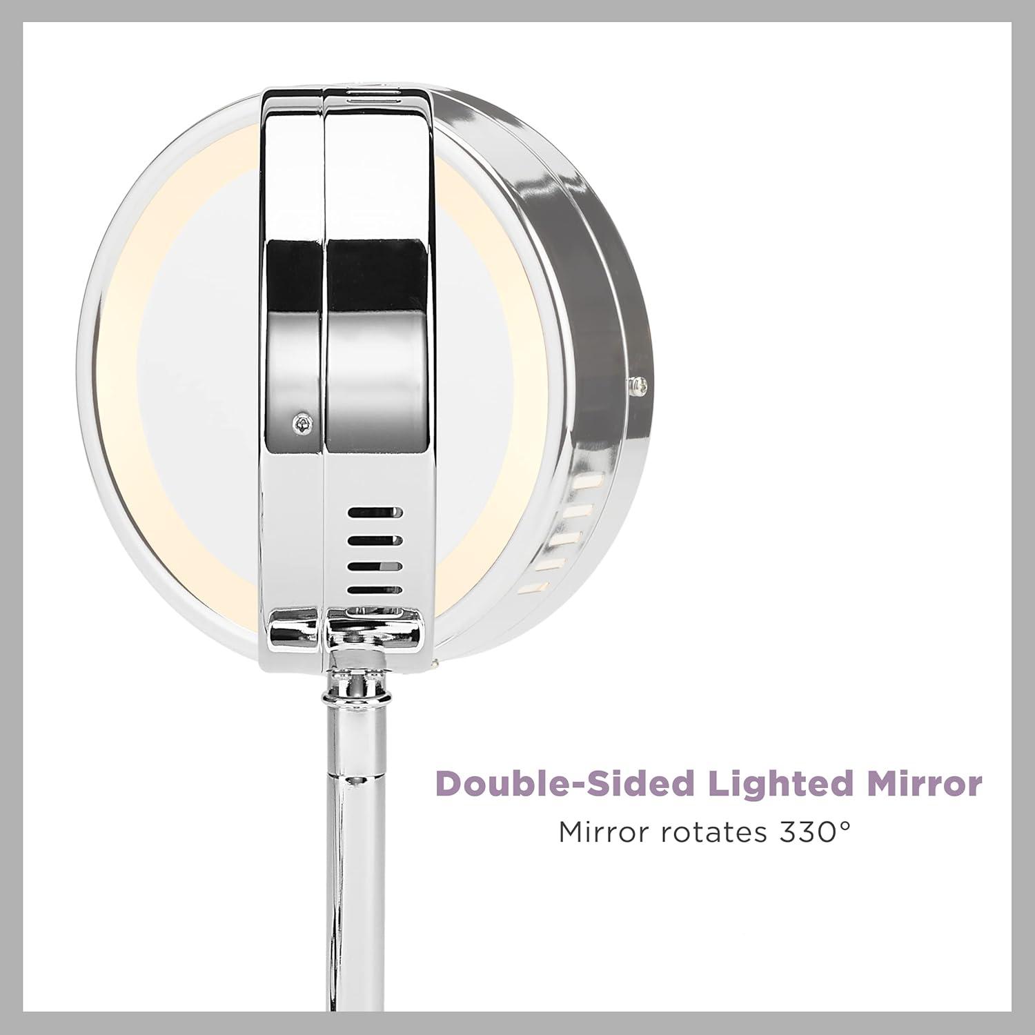 Conair Polished Chrome Double-Sided Round Mirror