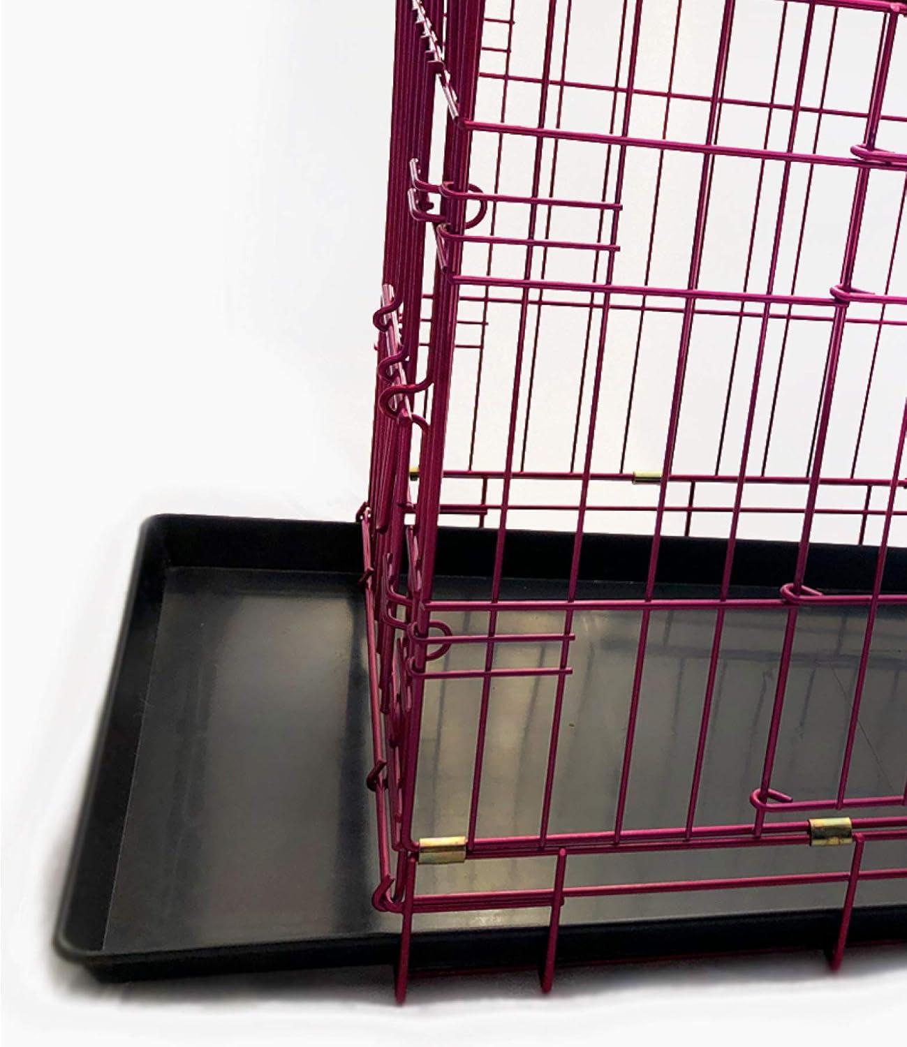Pet Expressions Pink 24 Inch Colored Metal Wire Dog Crate - Available in Various Sizes and Colors