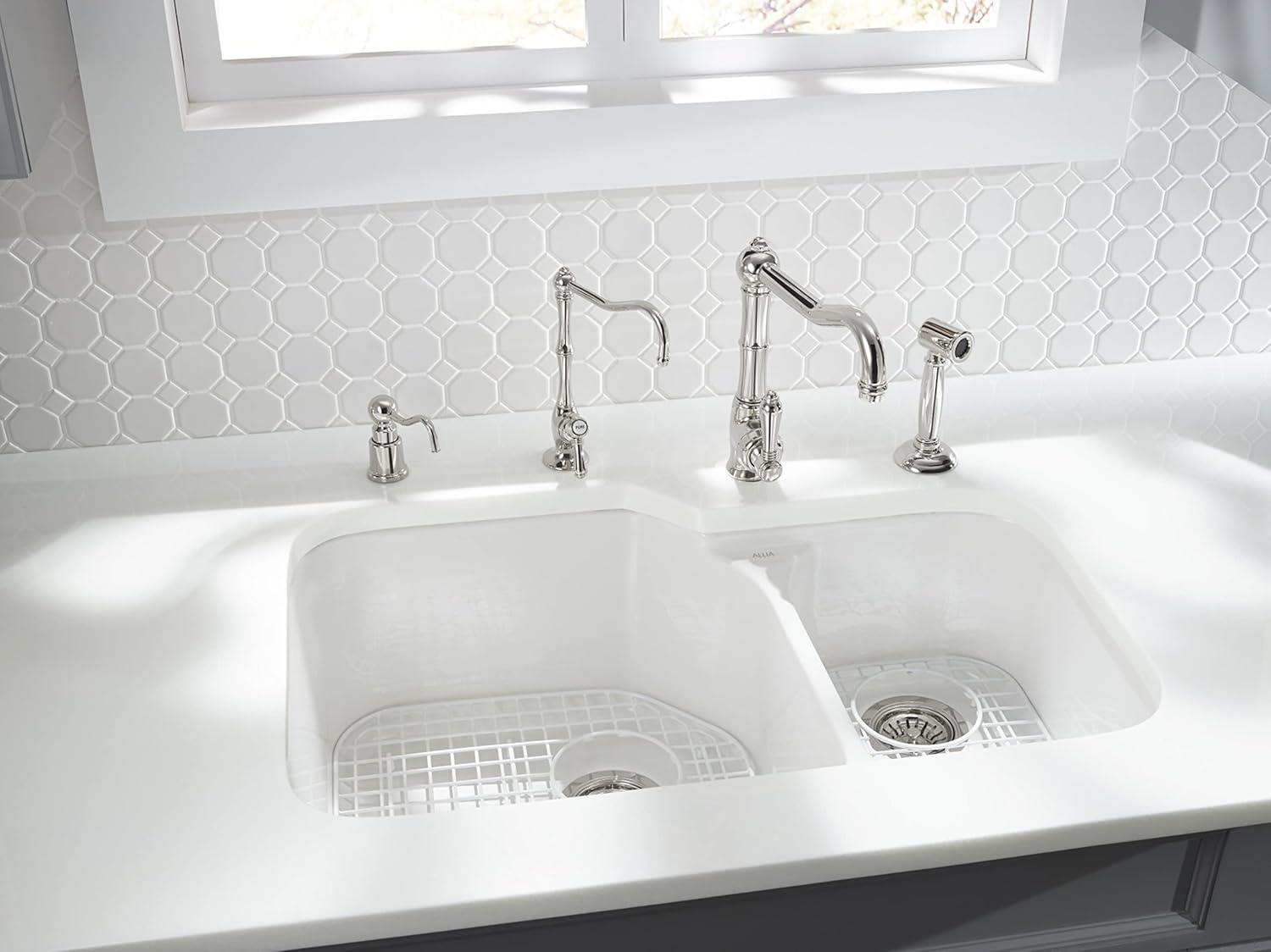 Allia 33" Fireclay 2 Bowl Undermount Kitchen Sink