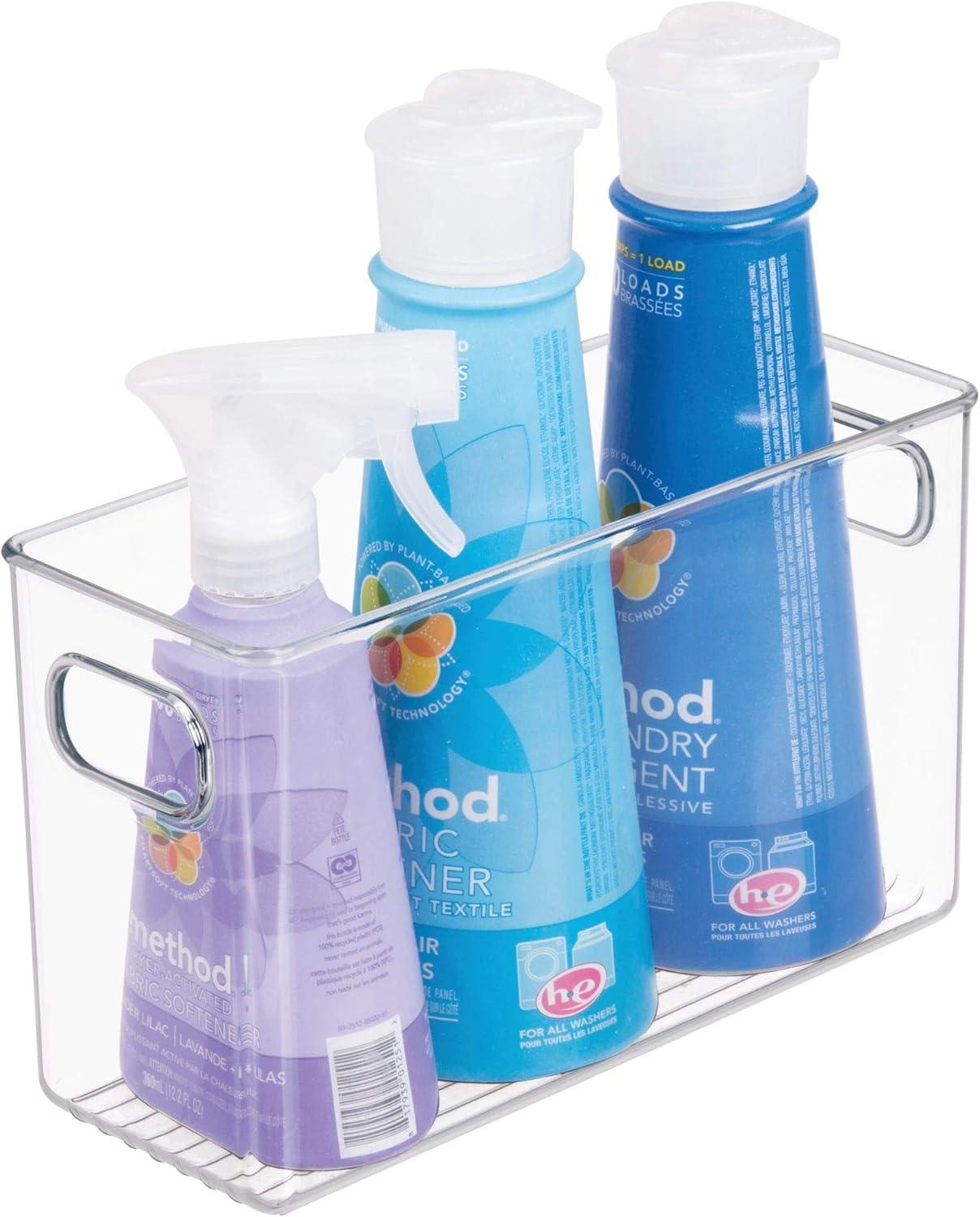 Clear Medium Plastic Bathroom Storage Bin