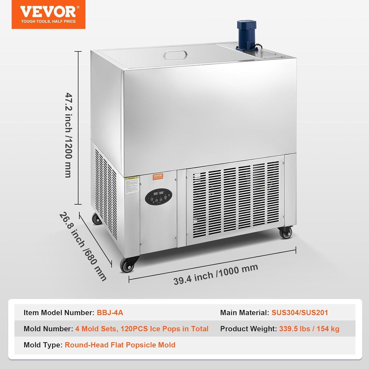 Stellweilan Tessberg Commercial Popsicle Machine 2 Mould Set - 52 PCS Ice Pops Making Machine