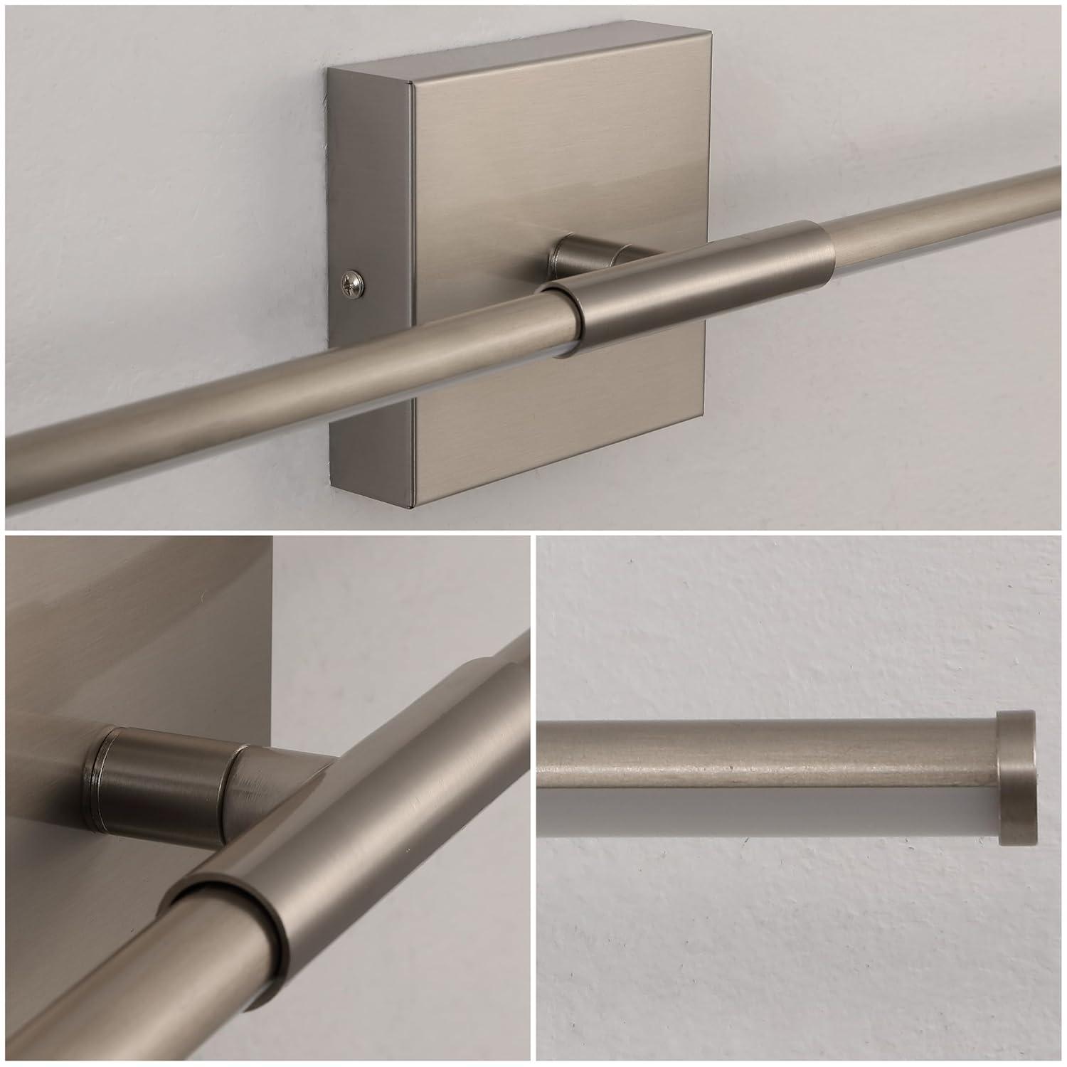 JONATHAN Y Makena 28" Modern Minimalist Dimmable Integrated LED Metal Wall Sconce, Nickel