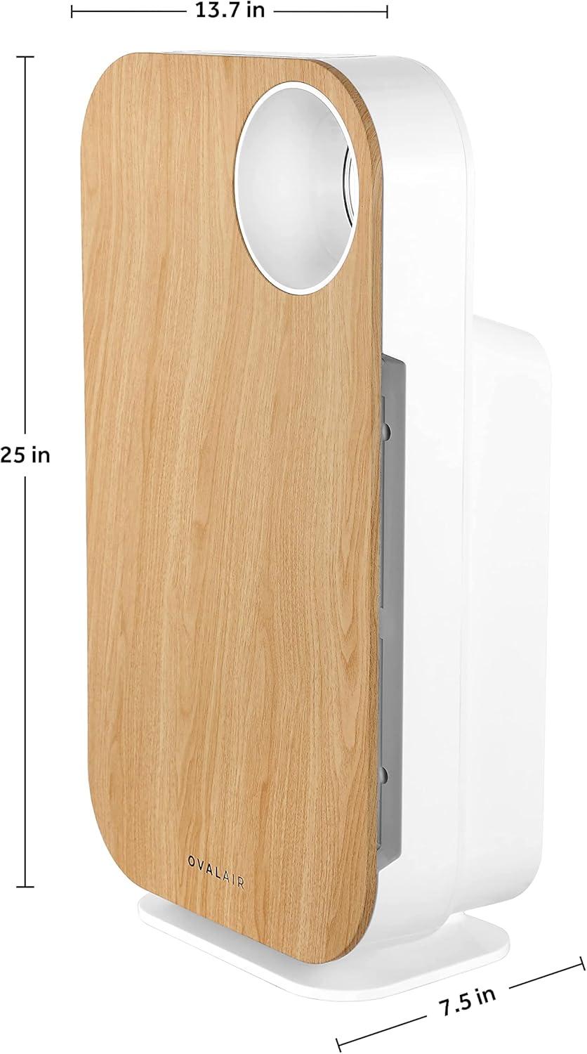 OVAL AIR OVAL AIR 3-Stage H13 True HEPA 5-in-1 Air Purifier reduces Allergies, Asthma, Pets, Odor, Smoke