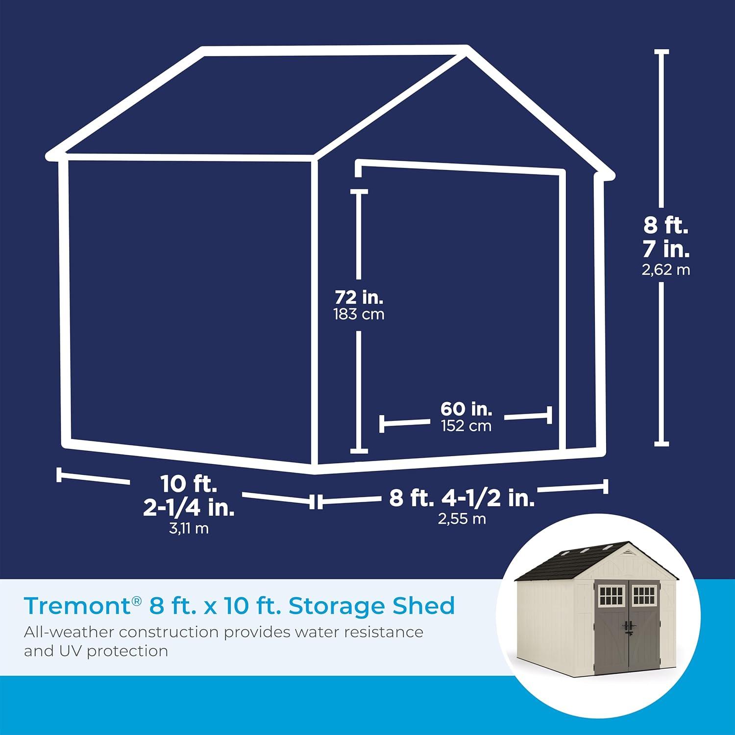 Suncast Suncast Outdoor Vanilla Resin Storage Shed