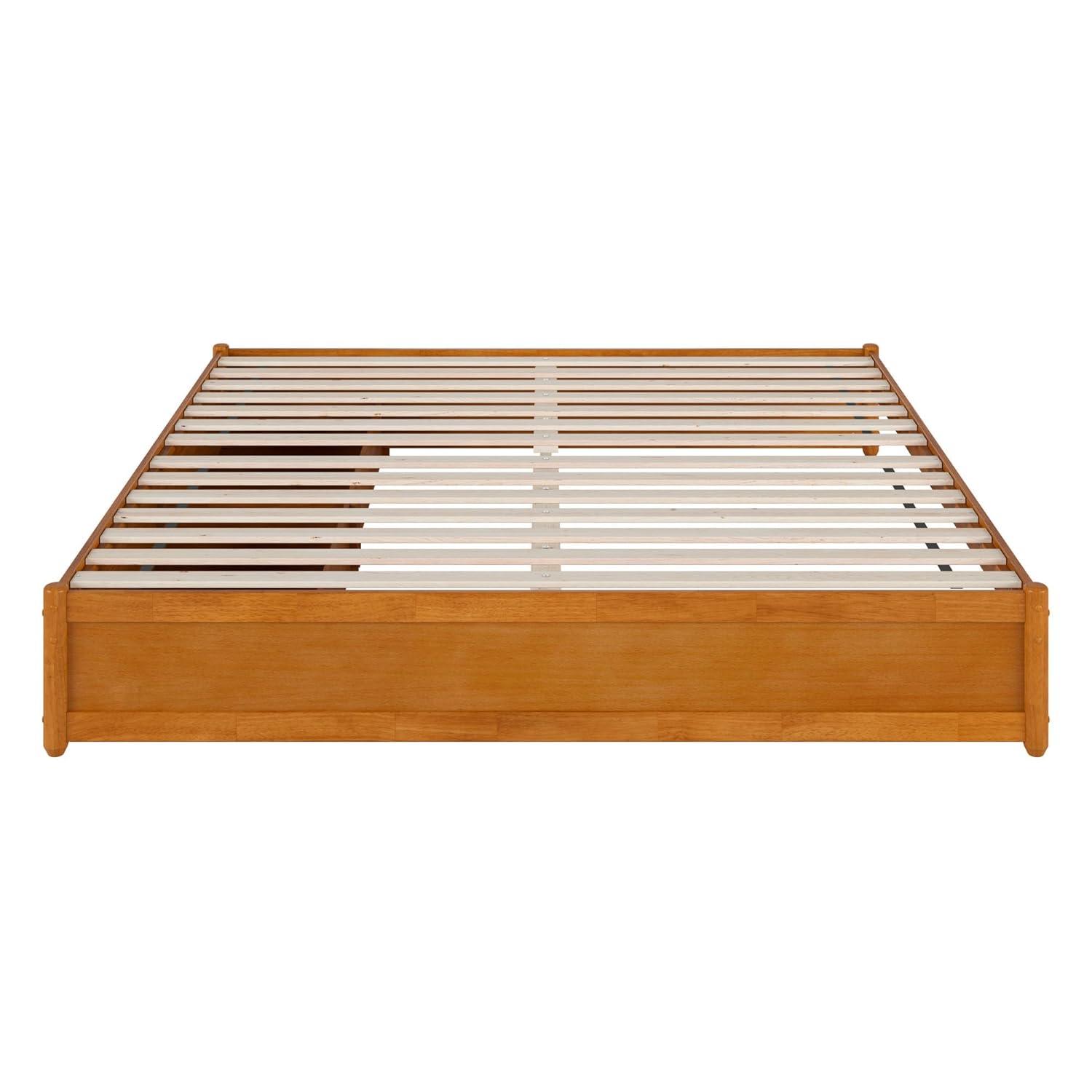 Barcelona Light Toffee King Wood Frame Platform Bed with Storage Drawers