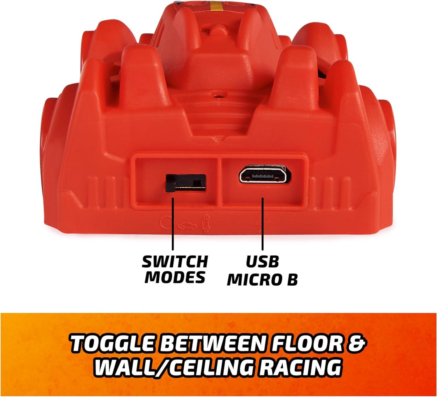 Air Hogs, Zero Gravity Sprint RC Car Wall Climber, Red USB Micro B Rechargeable Indoor Wall Racer, Over 4-Inches, Kids Toys for Kids Ages 4 and up