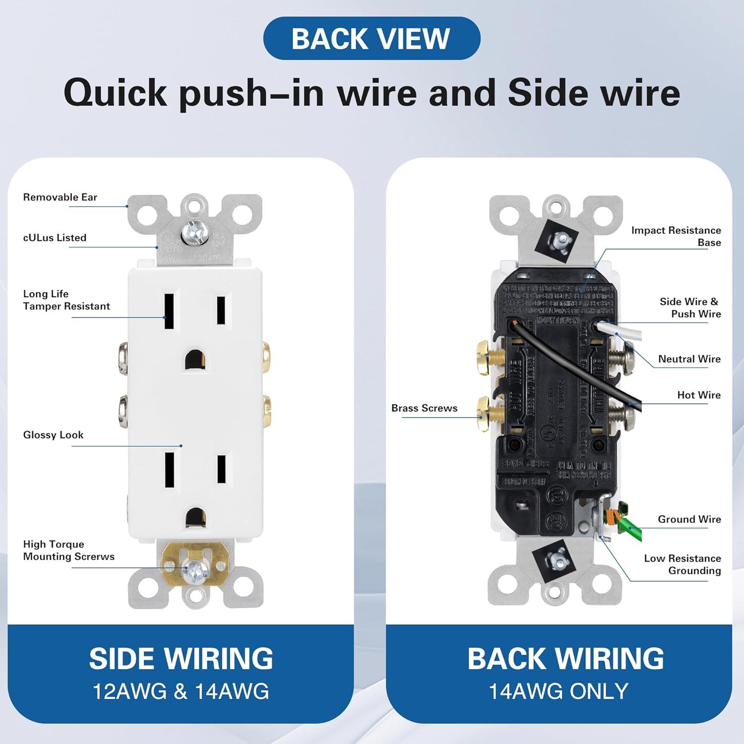 15 Tamper Resistant Decorator Outlet