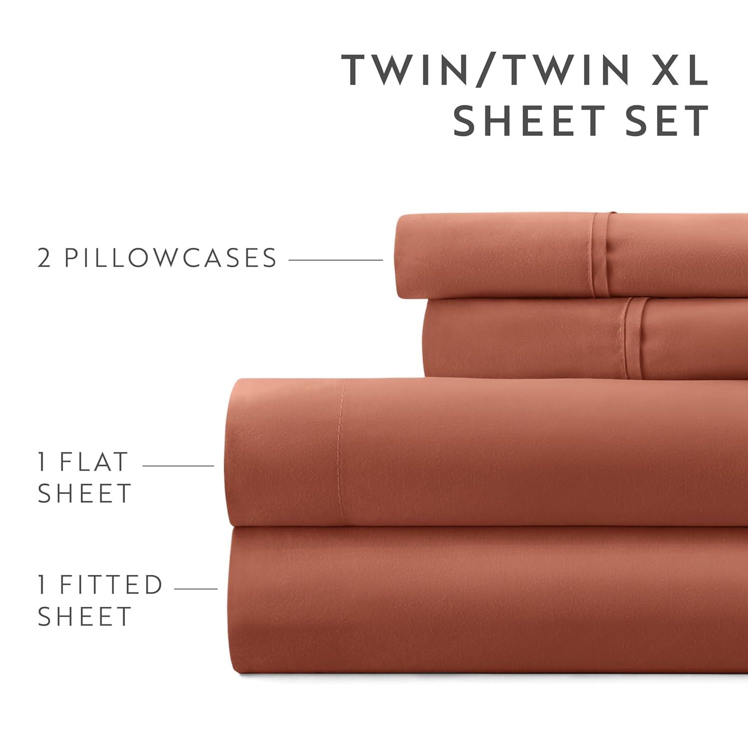 Simply Soft Brushed Microfiber Solid 6 Piece Sheet Set