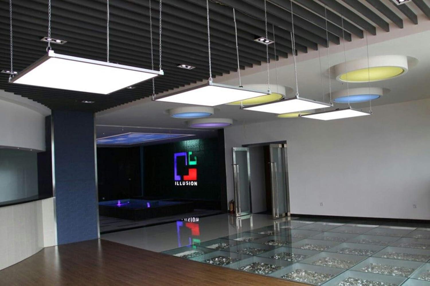 eSenLite 2ft.x4ft. 6500LM LED Commercial Flat Panel Ceiling Light - White (2pcs)