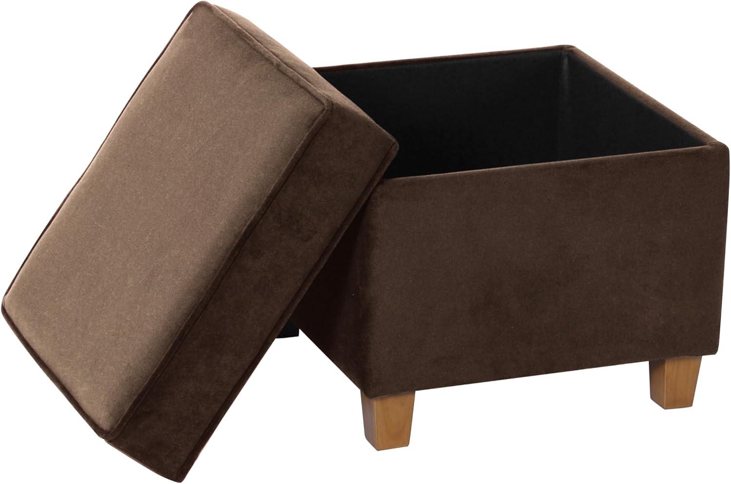 Cole Classics Square Storage Ottoman with Lift Off Top - HomePop