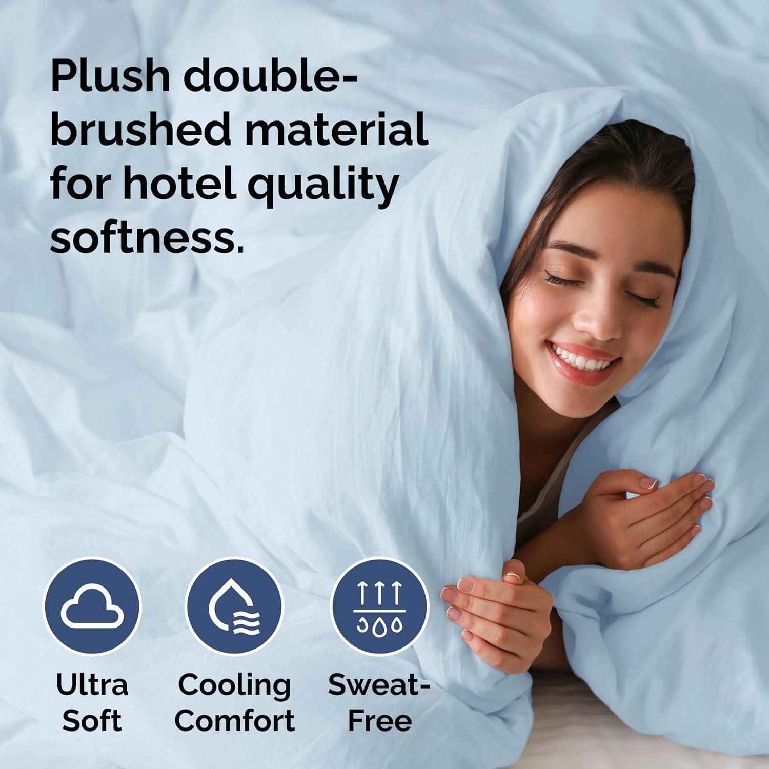 CGK Linens Premium Hotel Quality Soft & Cooling Duvet Cover Set
