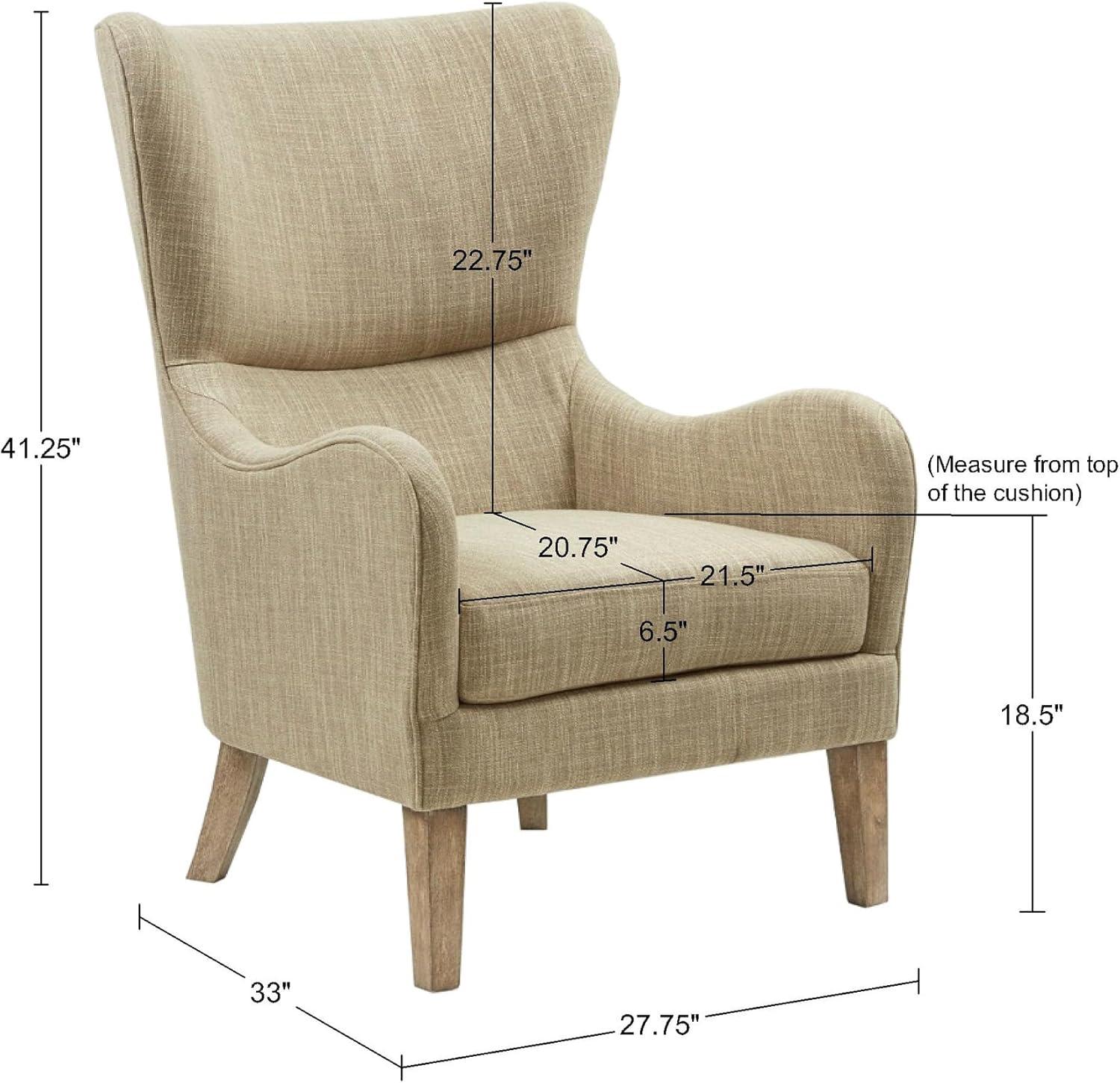 Aria Swoop Upholstered Wing Chair