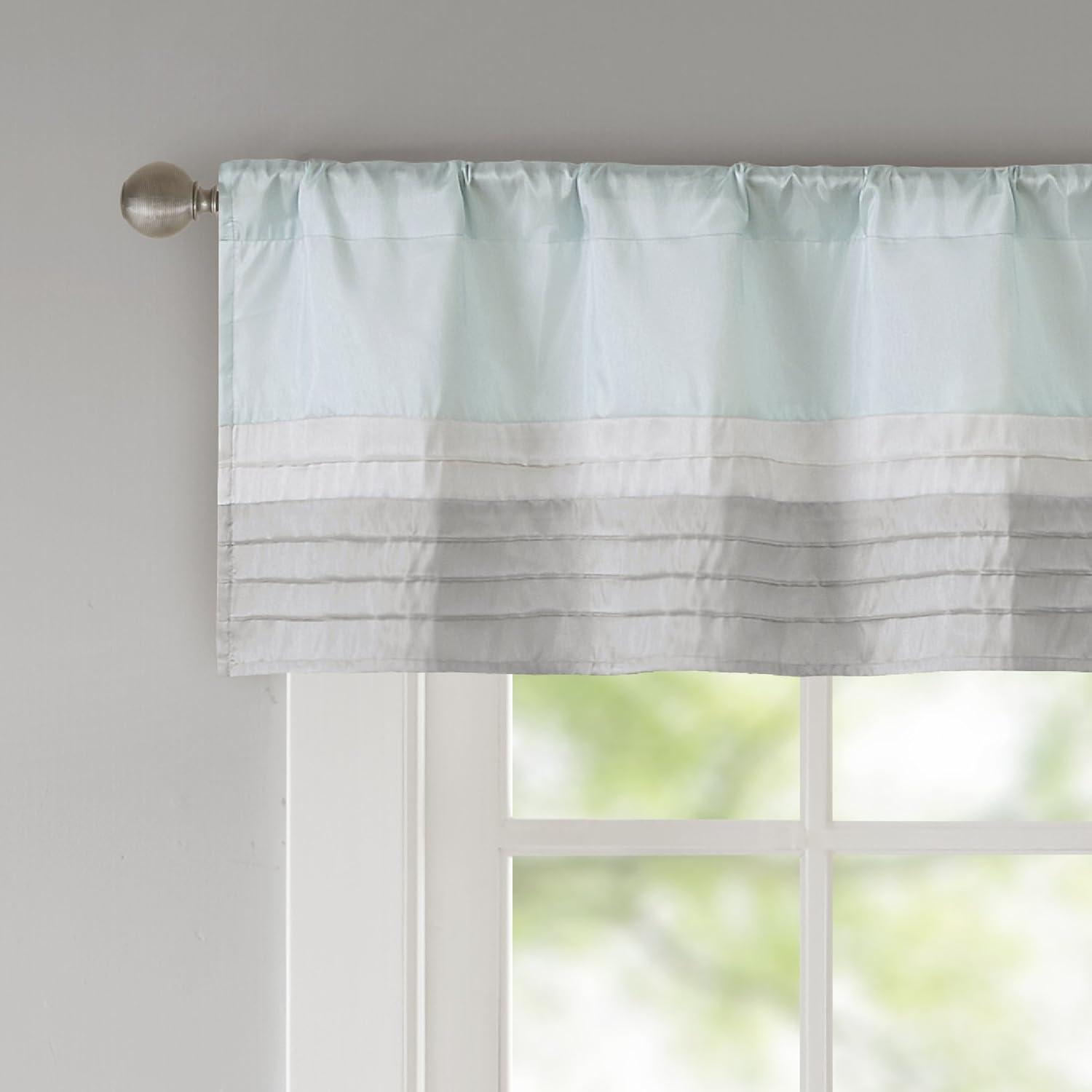 Madison Park Amherst Polyoni Pintuck Single Window Valance