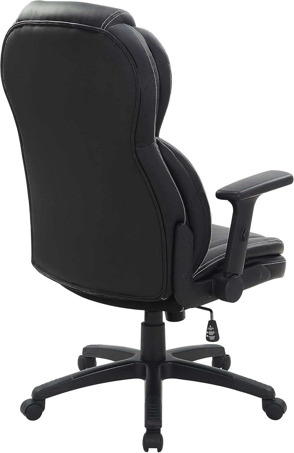 Executive High Back Black Bonded Leather Office Chair